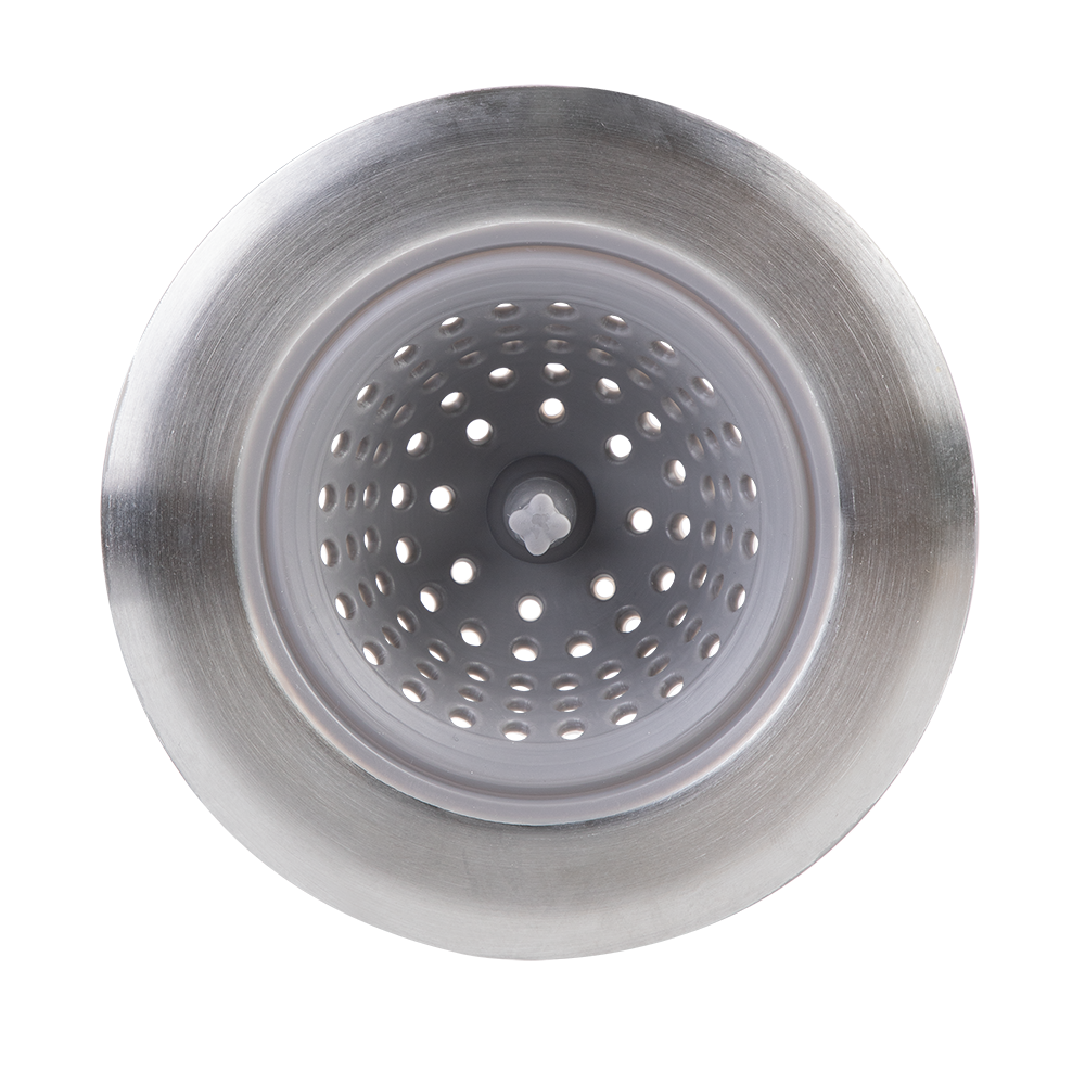 Appetito Stainless Steel & Silicone Sink Strainer - Grey