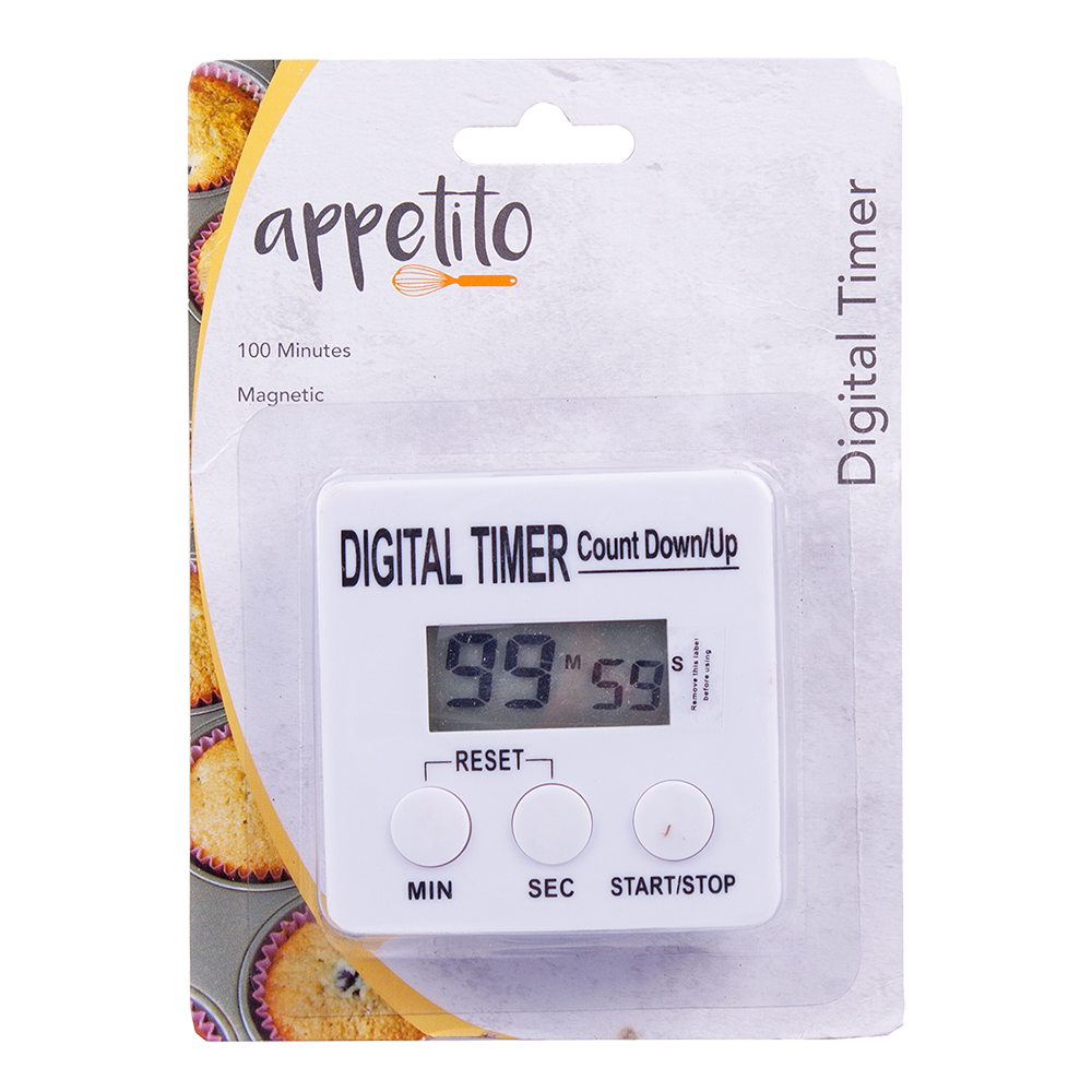 Appetito Digital Timer 100 Minutes - White