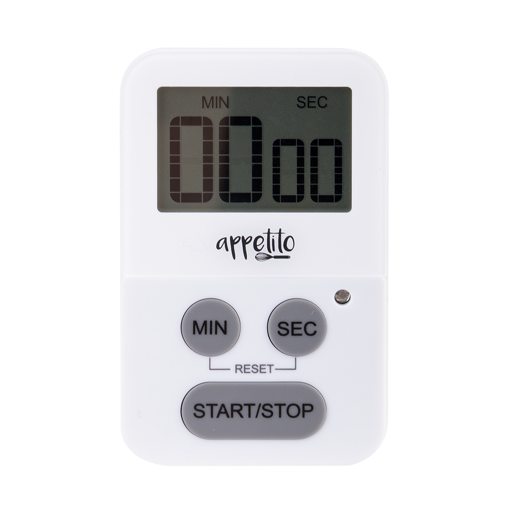 Appetito Slim-Line Digital Timer 100 Minutes - White