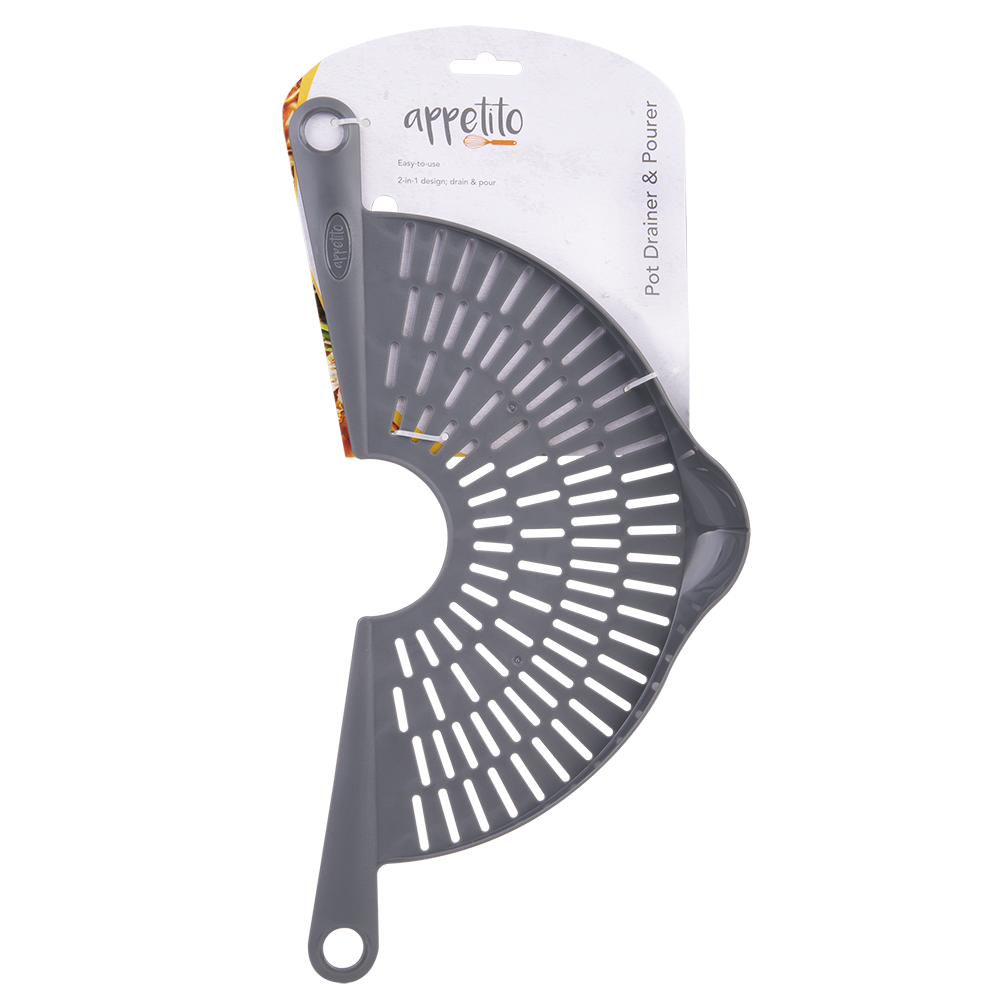 Appetito Pot Drainer & Pourer - Charcoal