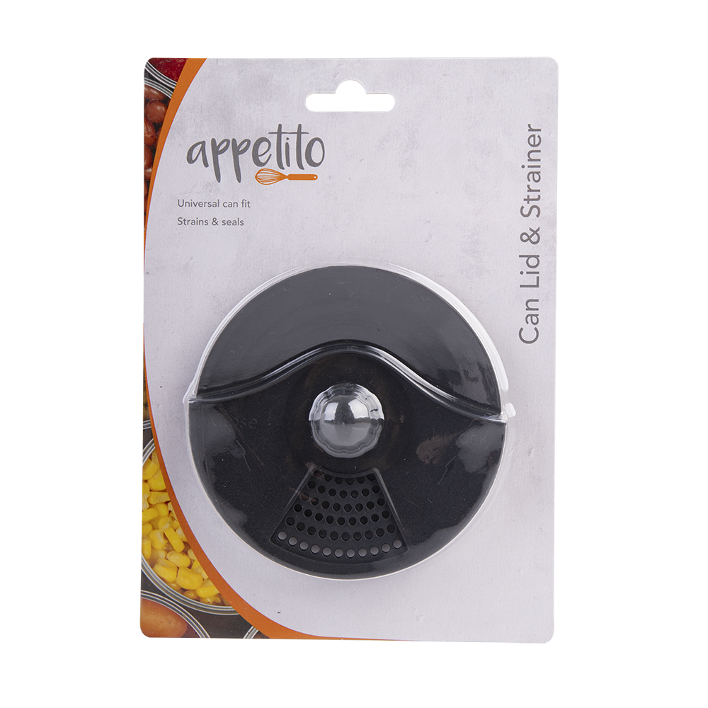 Appetito Can Lid & Strainer - Charcoal