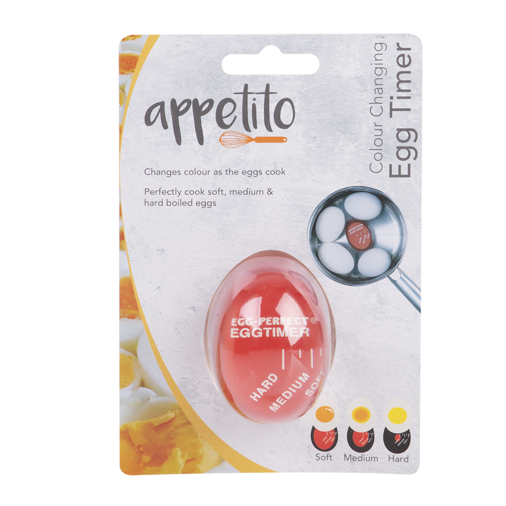 Appetito Colour Changing Egg Timer - Red