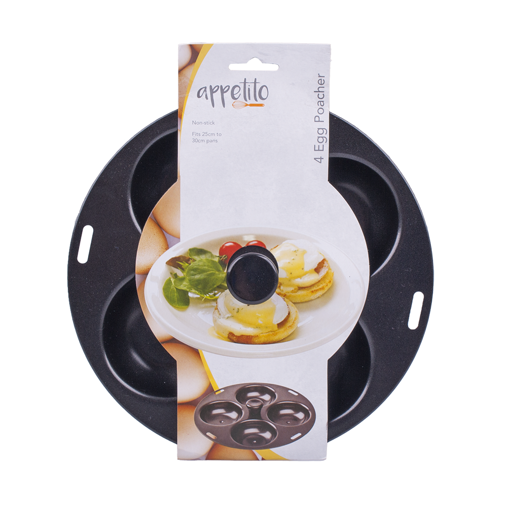 Appetito Non-Stick 4 Cup Egg Poacher Insert 22cm