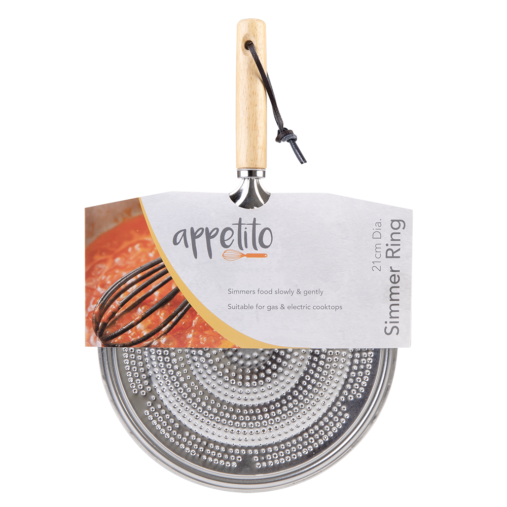 Appetito Simmer Ring 21cm with Wooden Handle