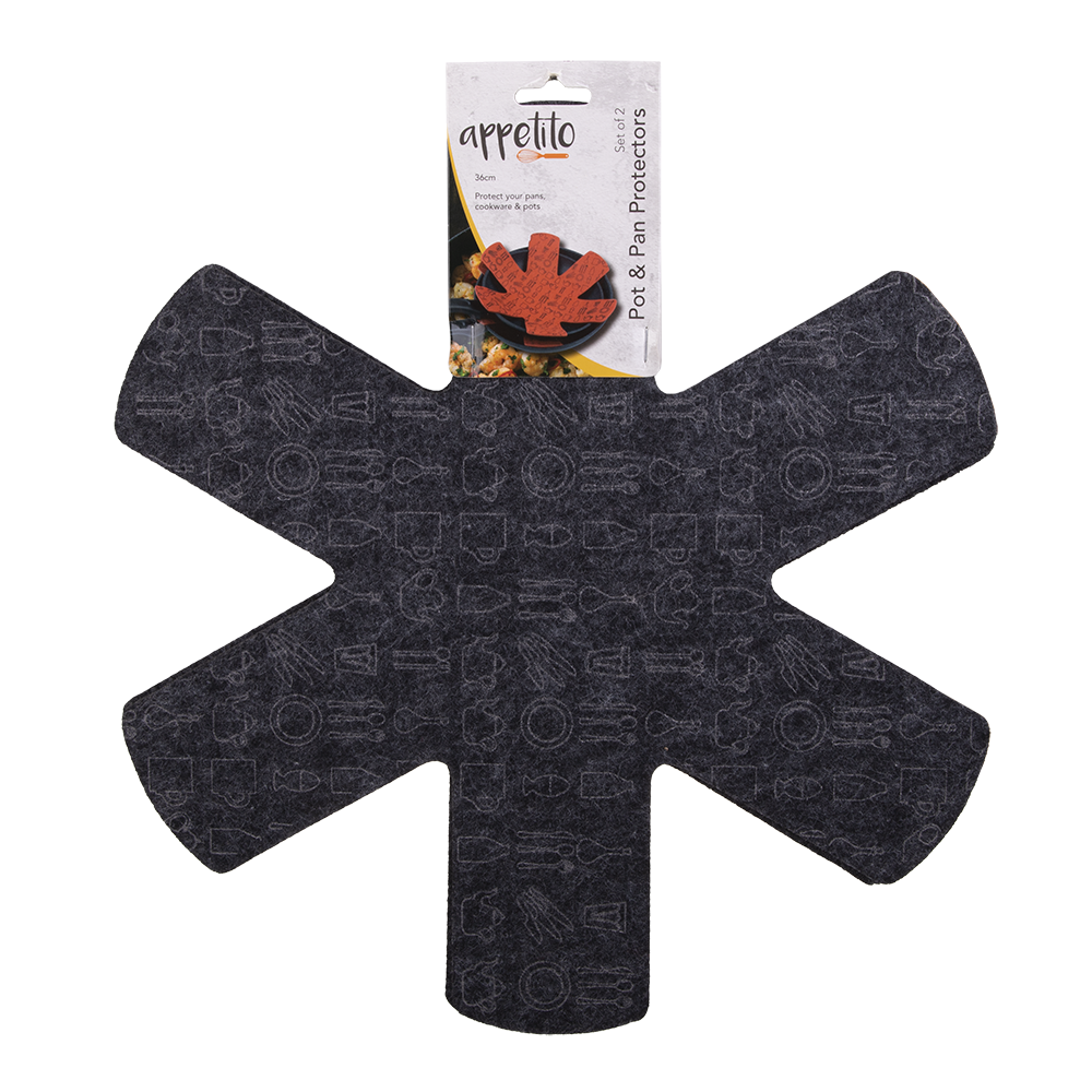 Appetito Pot & Pan Protectors Set 2 - Charcoal Grey