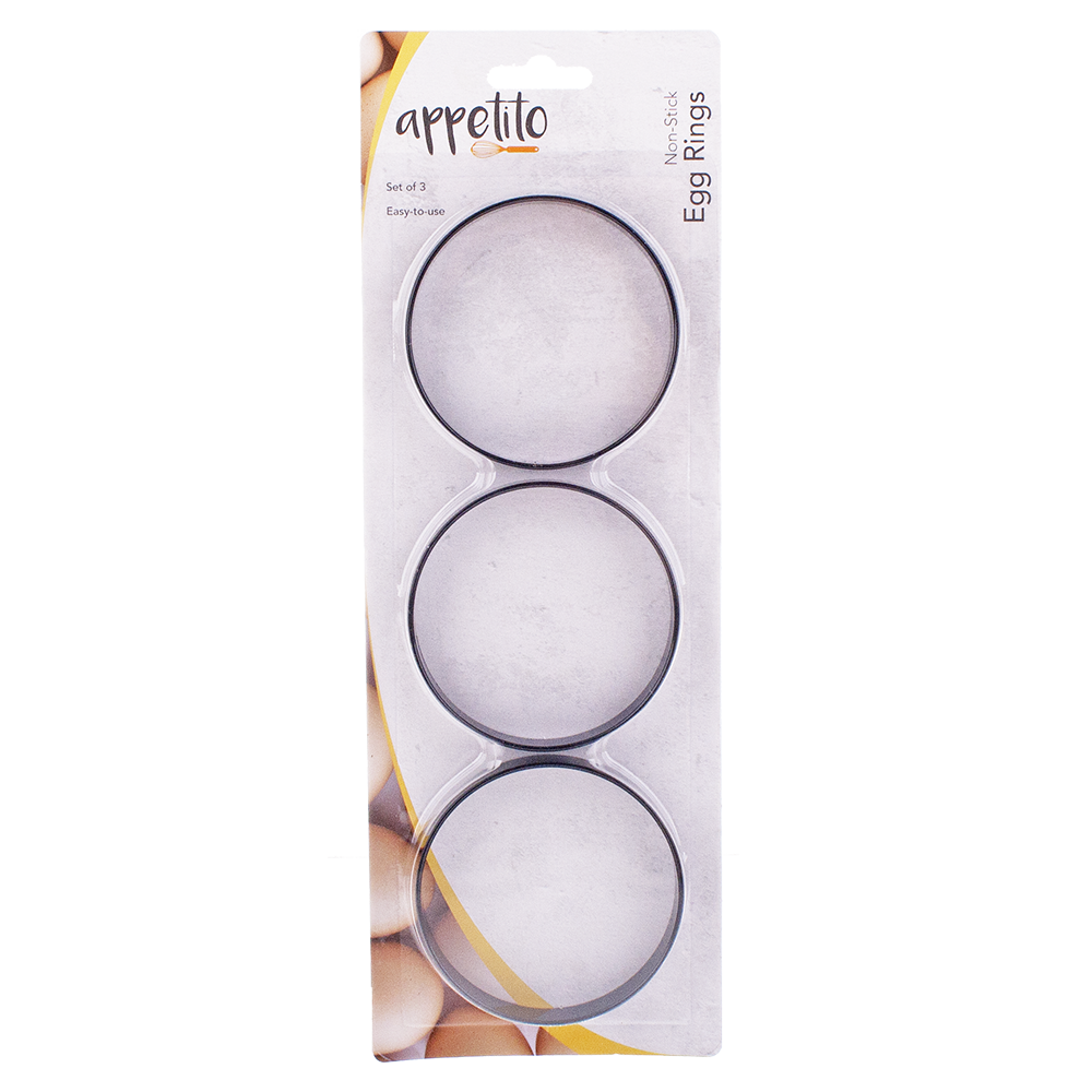 Appetito Non-Stick Egg Rings Set 3