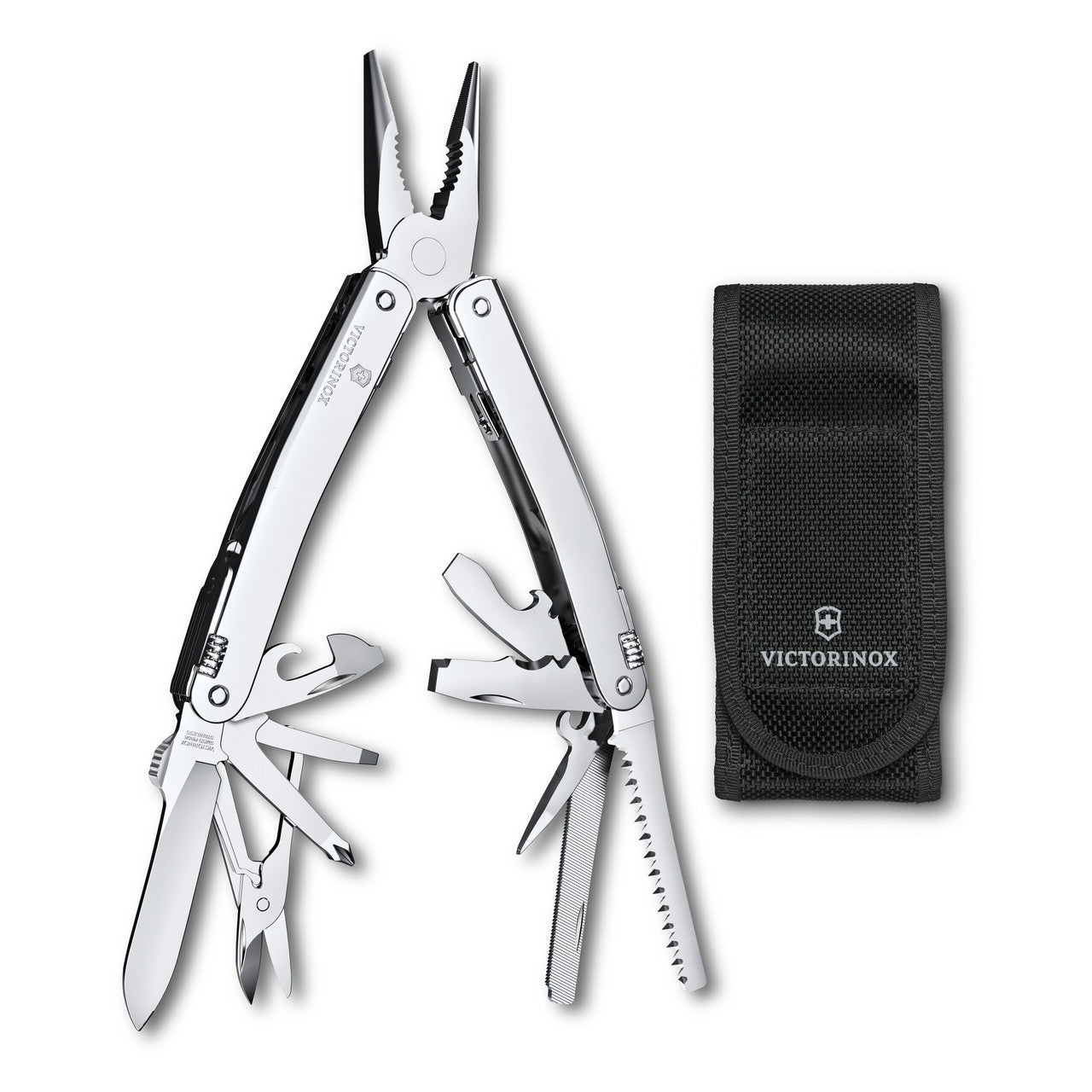 Victorinox Swiss Tool Spirit MX, silver, in nylon pouch,  - Silver