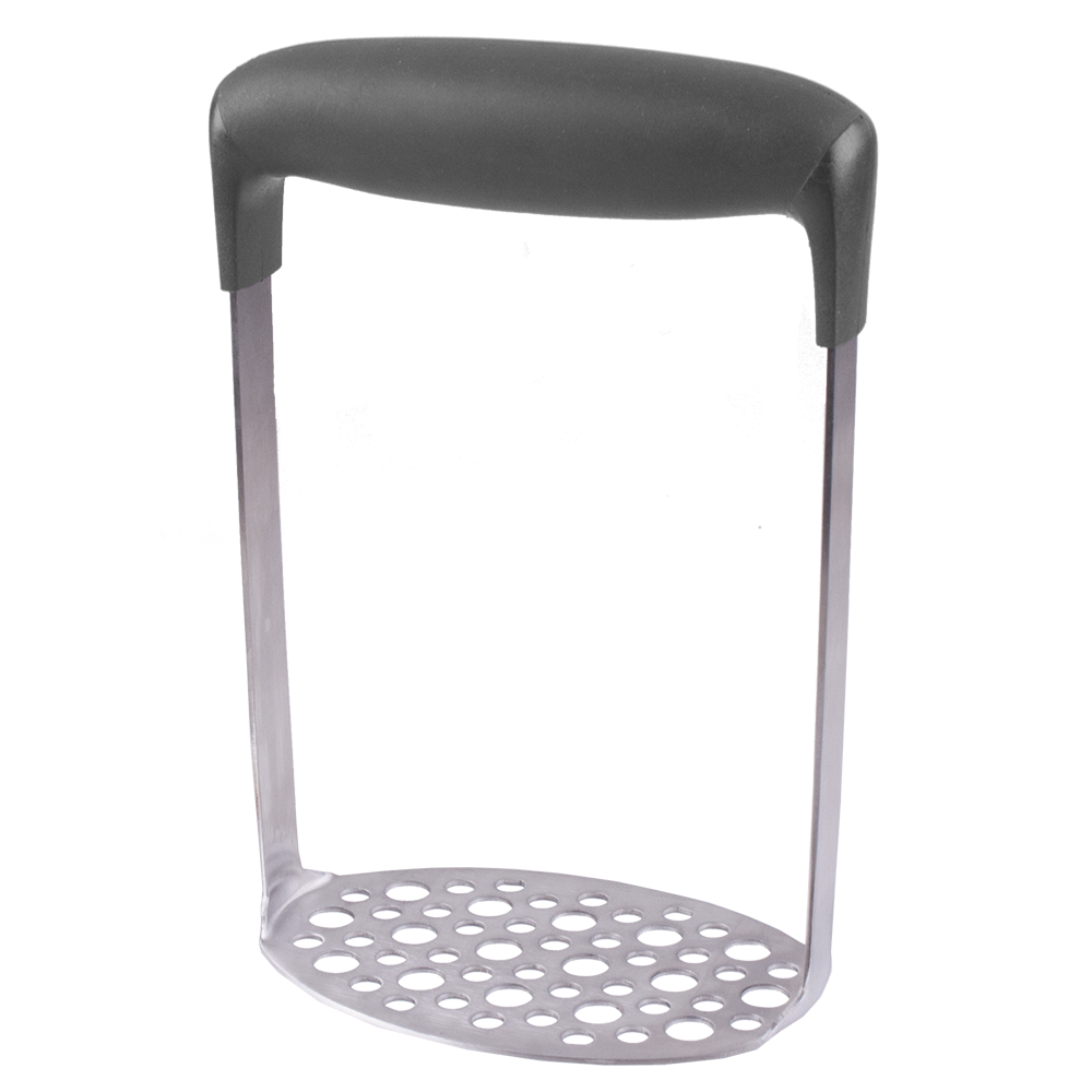 Appetito Stainless Steel Potato Masher with Horizontal Soft Grip