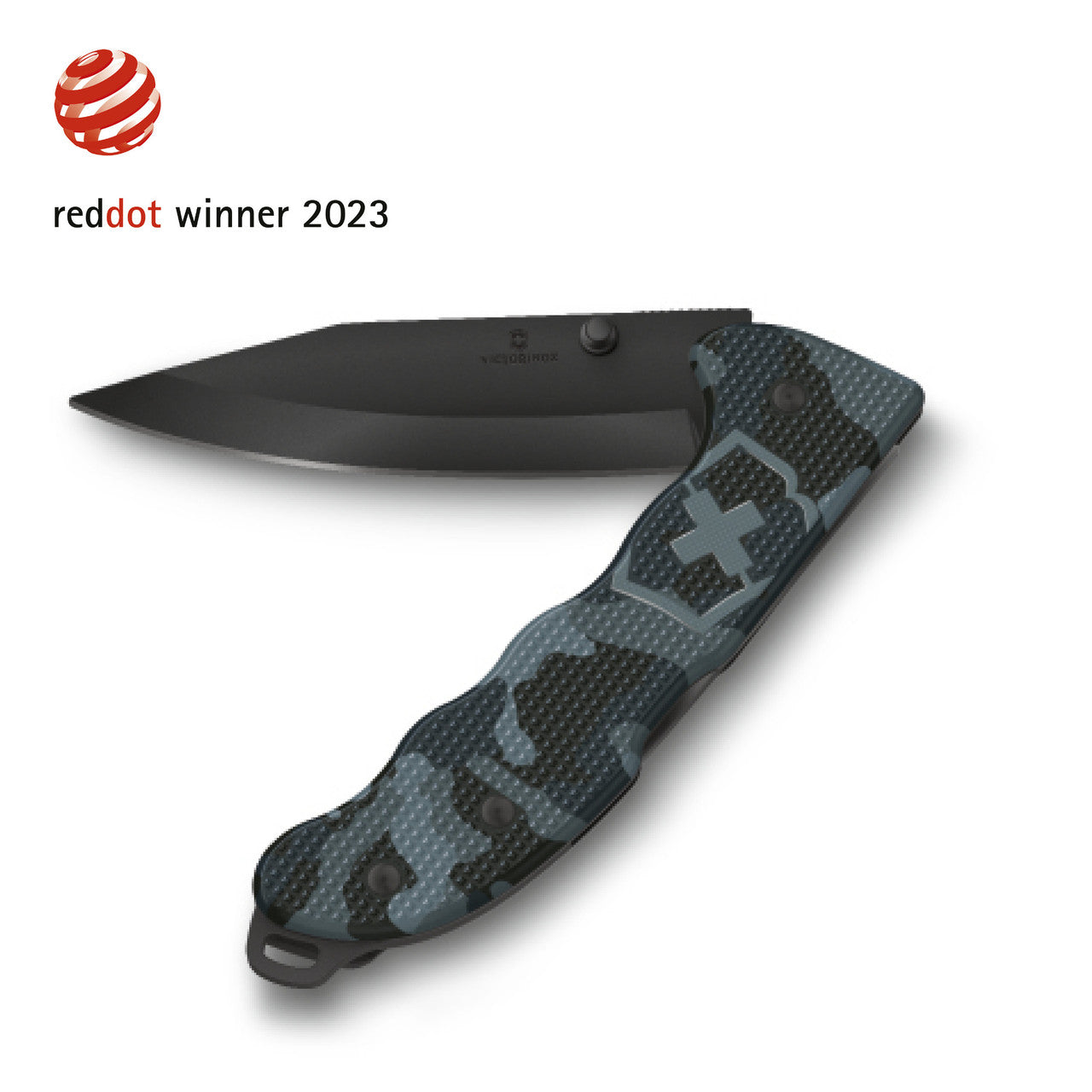 Victorinox Evoke Alox Swiss Army Knife - Black Oxide Clip-point, navy camouflage