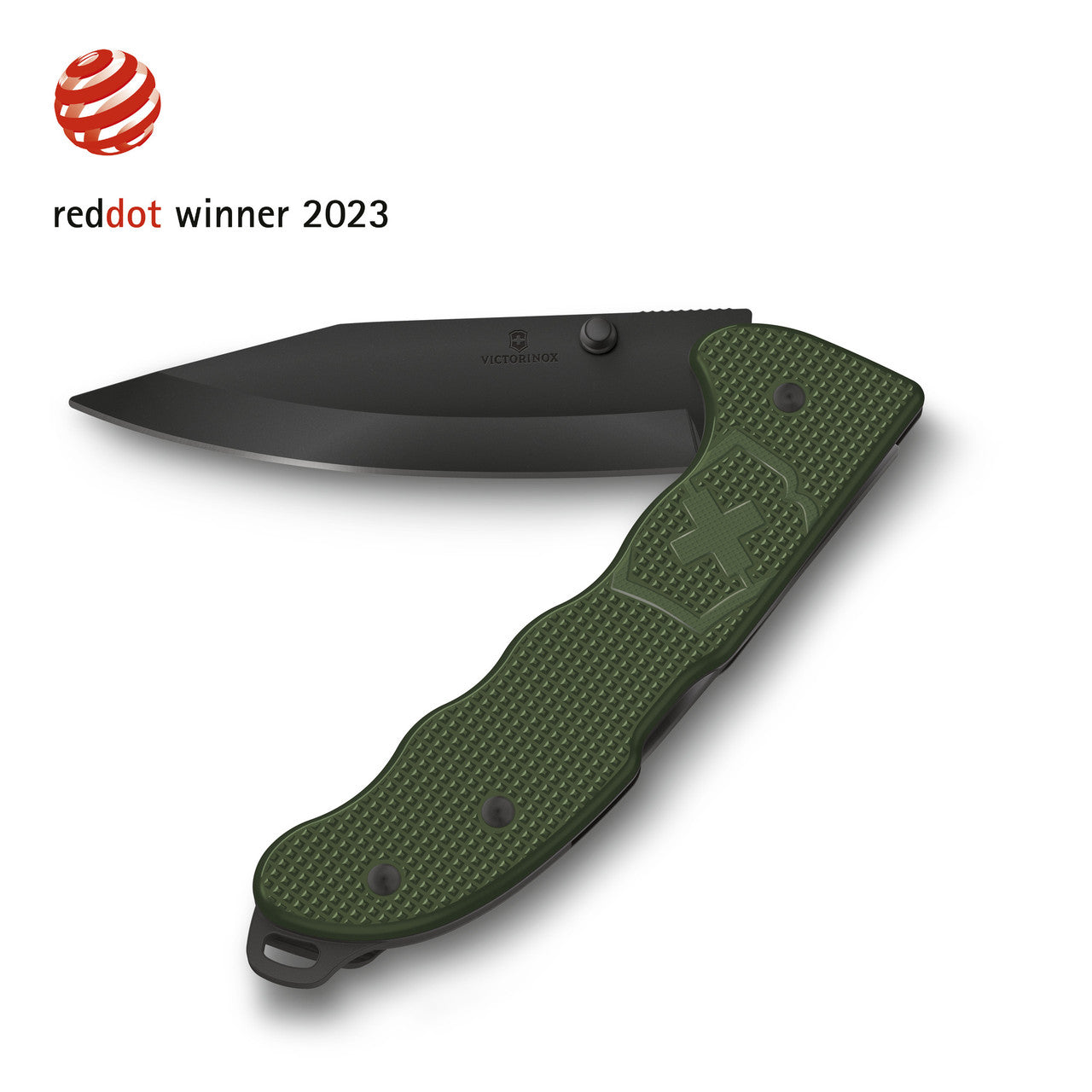 Victorinox Evoke Alox Swiss Army Knife - Black Oxide Clip-point, Olive Green
