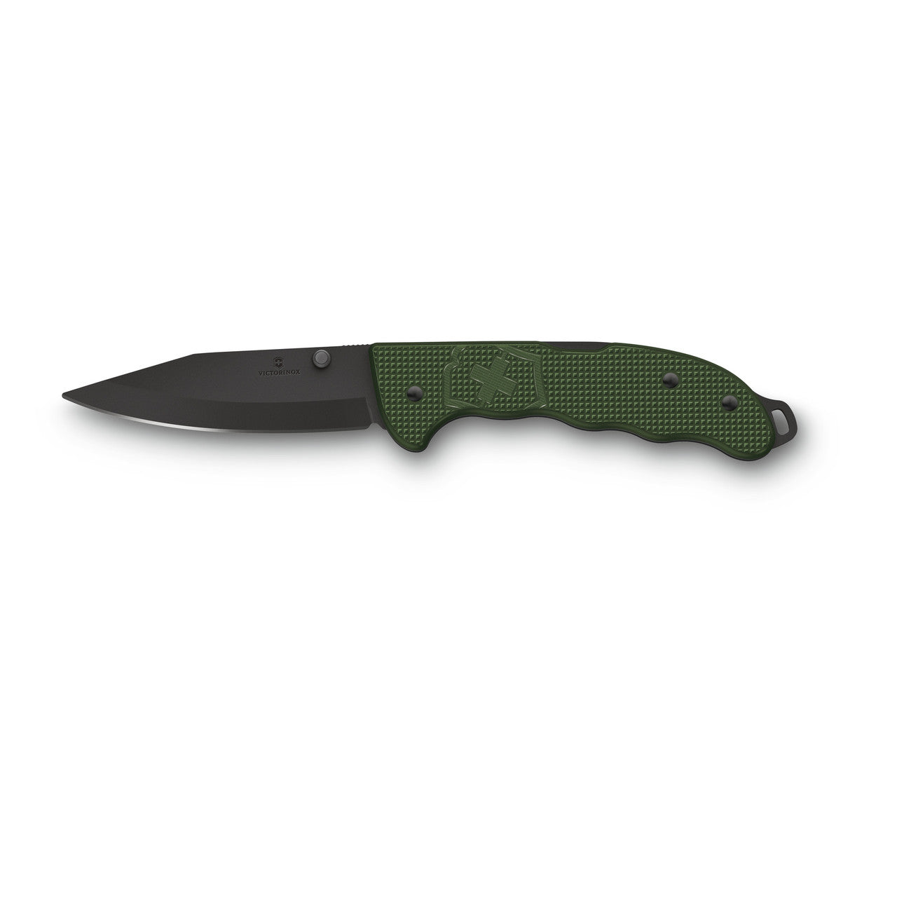 Victorinox Evoke Alox Swiss Army Knife - Black Oxide Clip-point, Olive Green