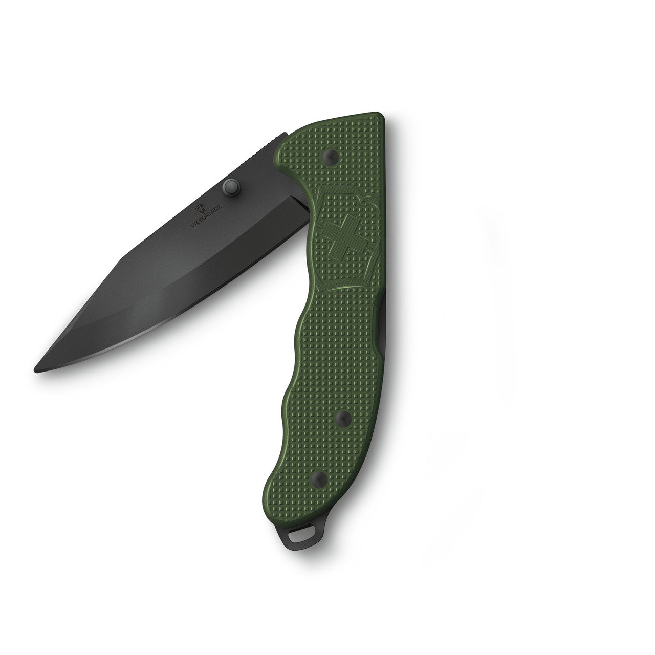 Victorinox Evoke Alox Swiss Army Knife - Black Oxide Clip-point, Olive Green