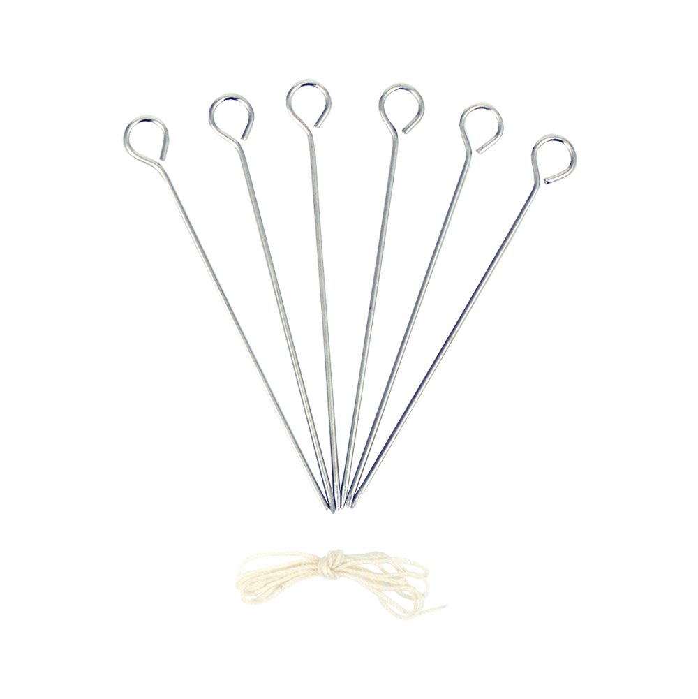 Appetito Stainless Steel Poultry Lacers Set 6