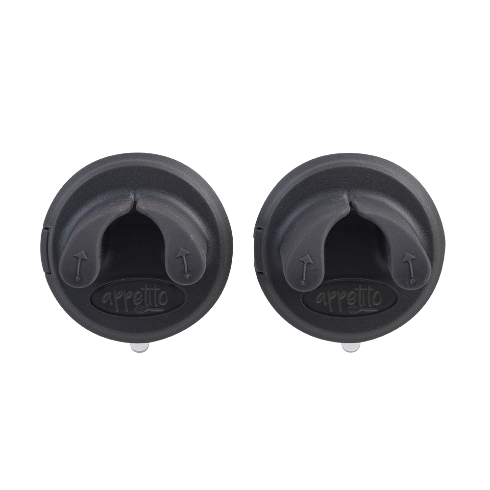 Appetito Suction Towel Holders Set 2 - Charcoal