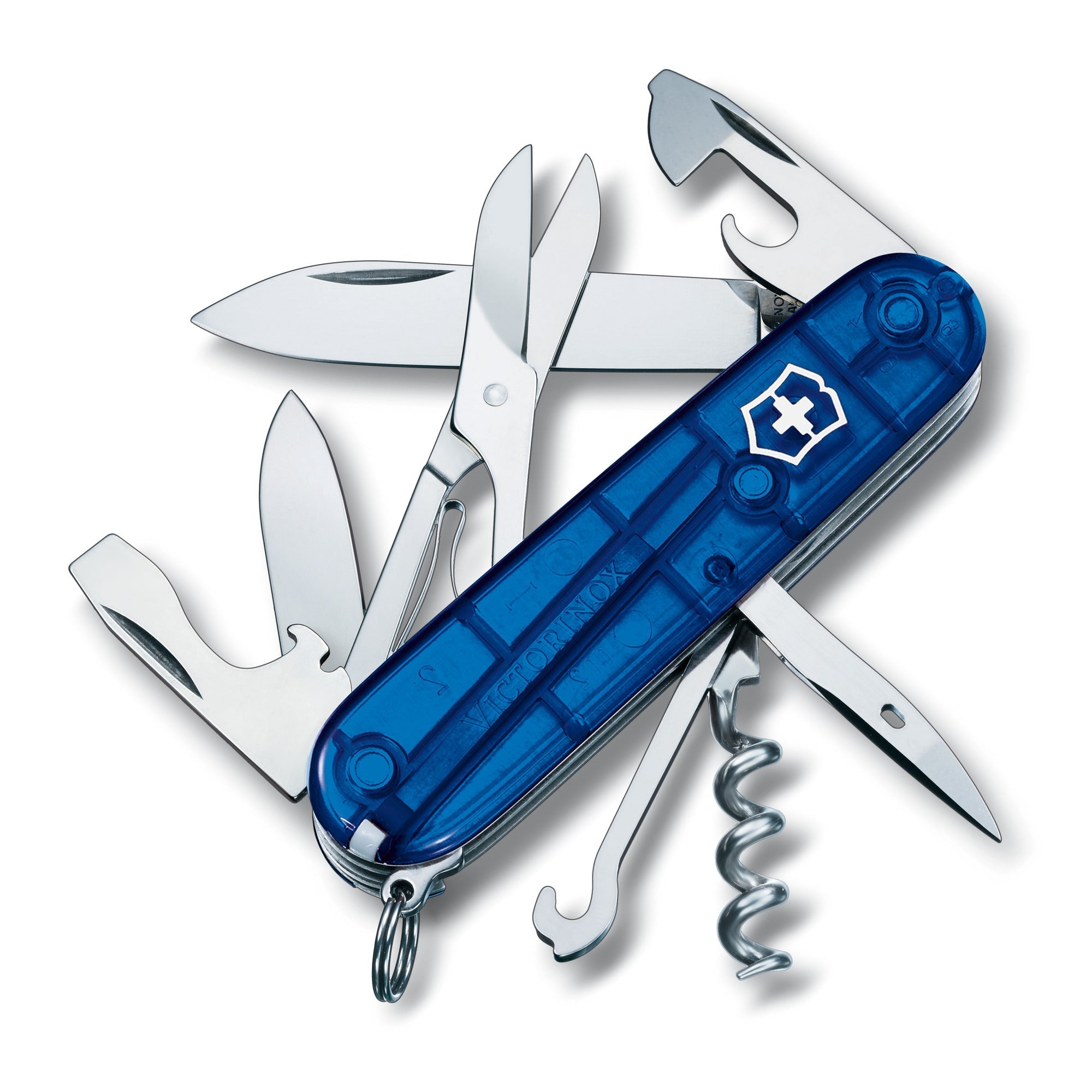 Victorinox Climber Swiss Army Knife Blue Transparent