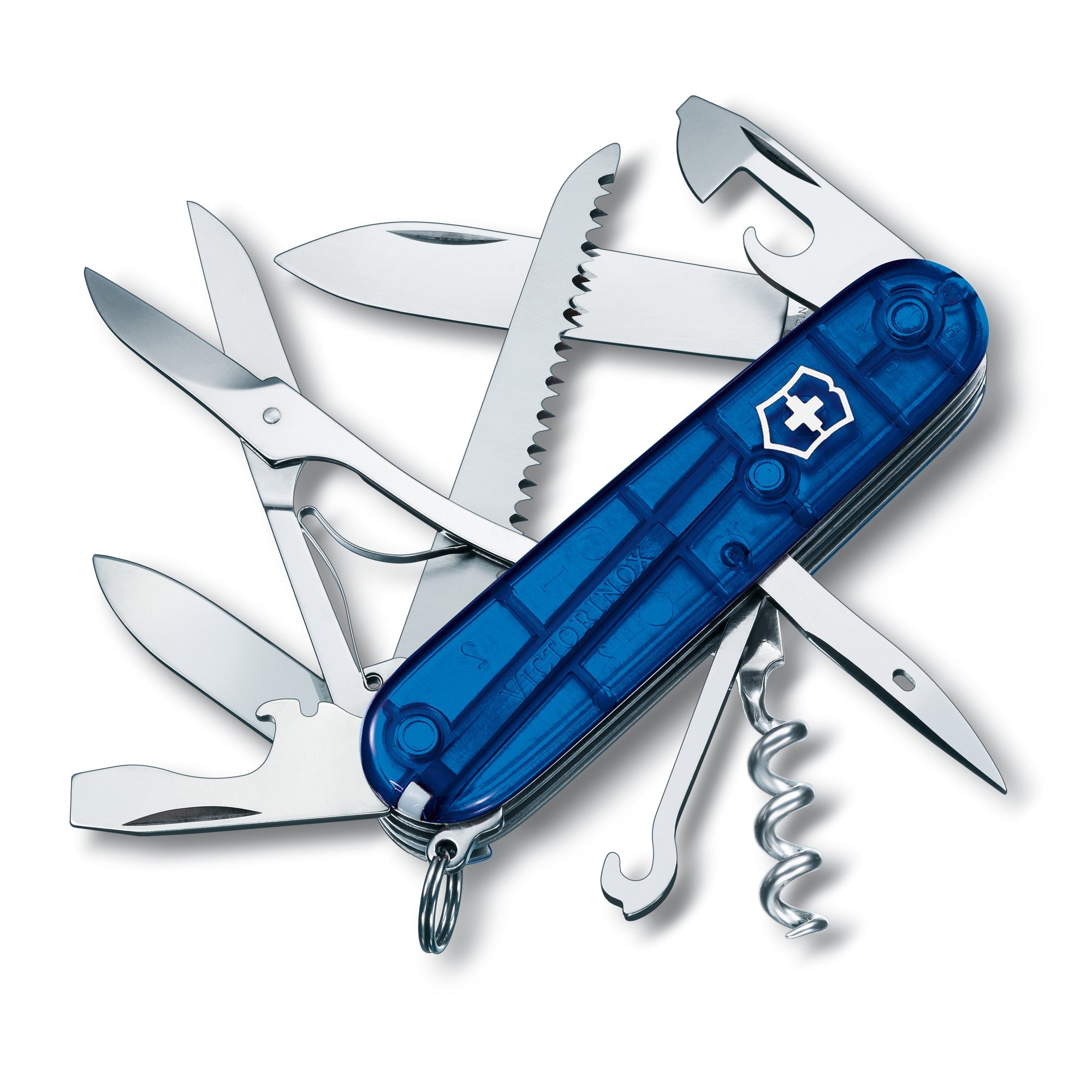 Victorinox Huntsman Swiss Army Knife Transparent Blue