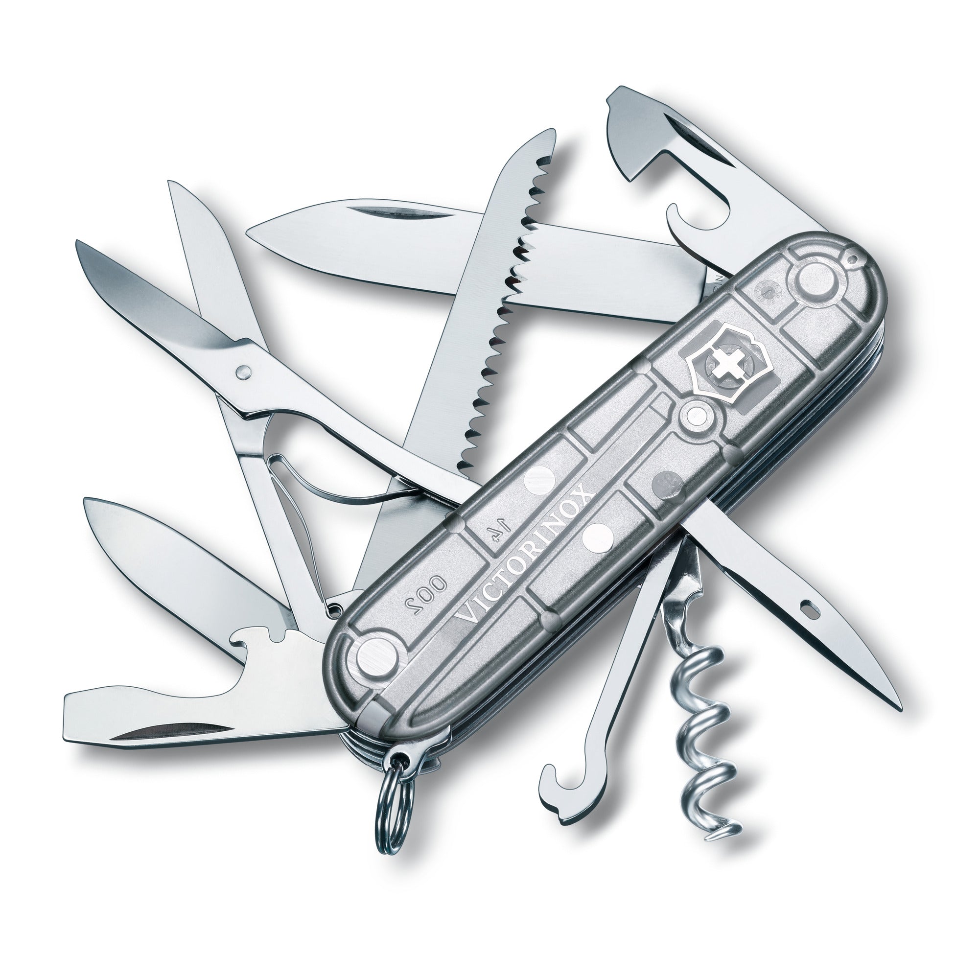 Victorinox Huntsman Swiss Army Knife Transparent Silver