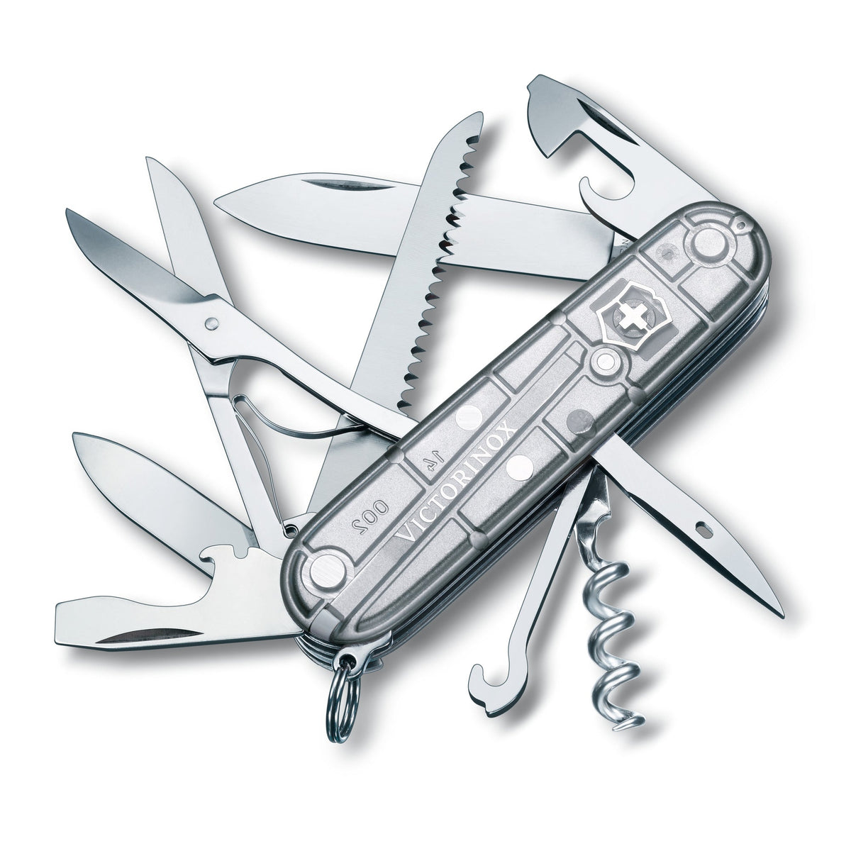 Victorinox Huntsman Swiss Army Knife (Translucent Silver)