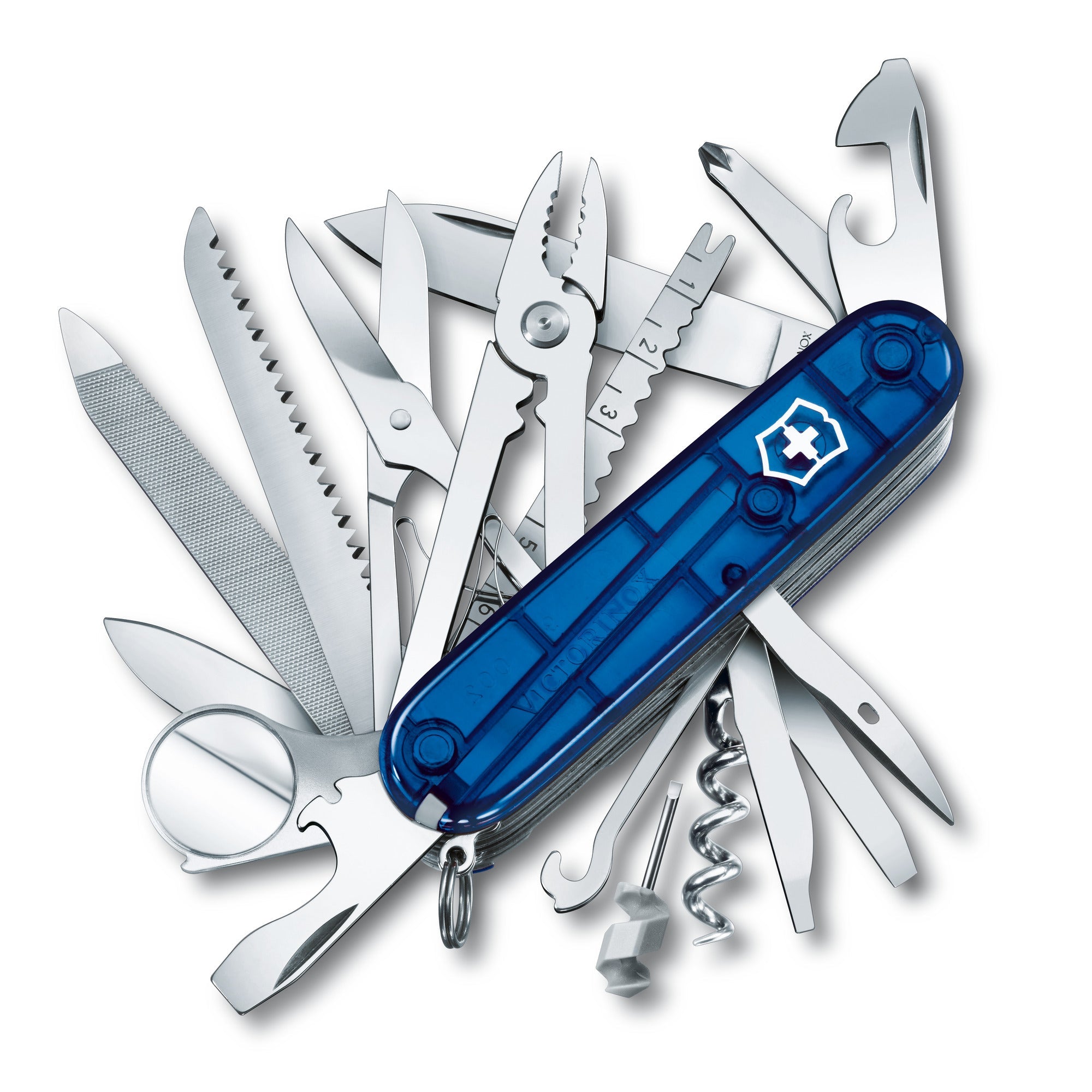 Victorinox SwissChamp Swiss Army Knife Blue Transparent