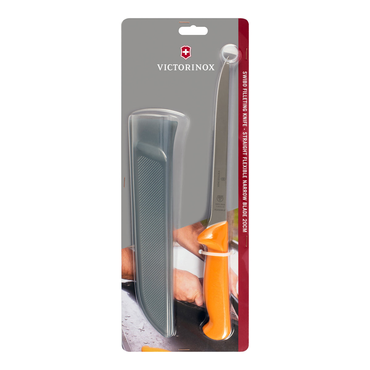 Victorinox Swibo Fillet Knife Flexible Blade with Sheath 20cm
