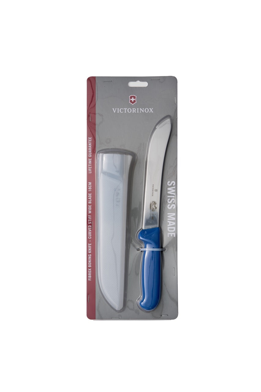 Victorinox Boning Knife - Curved Stiff Wide Blade & Sheath, 18cm