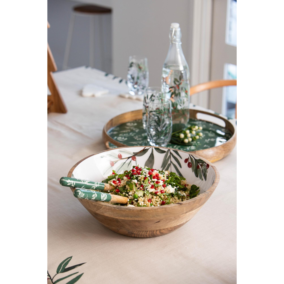 Ladelle Garland Mango Wood Salad Servers