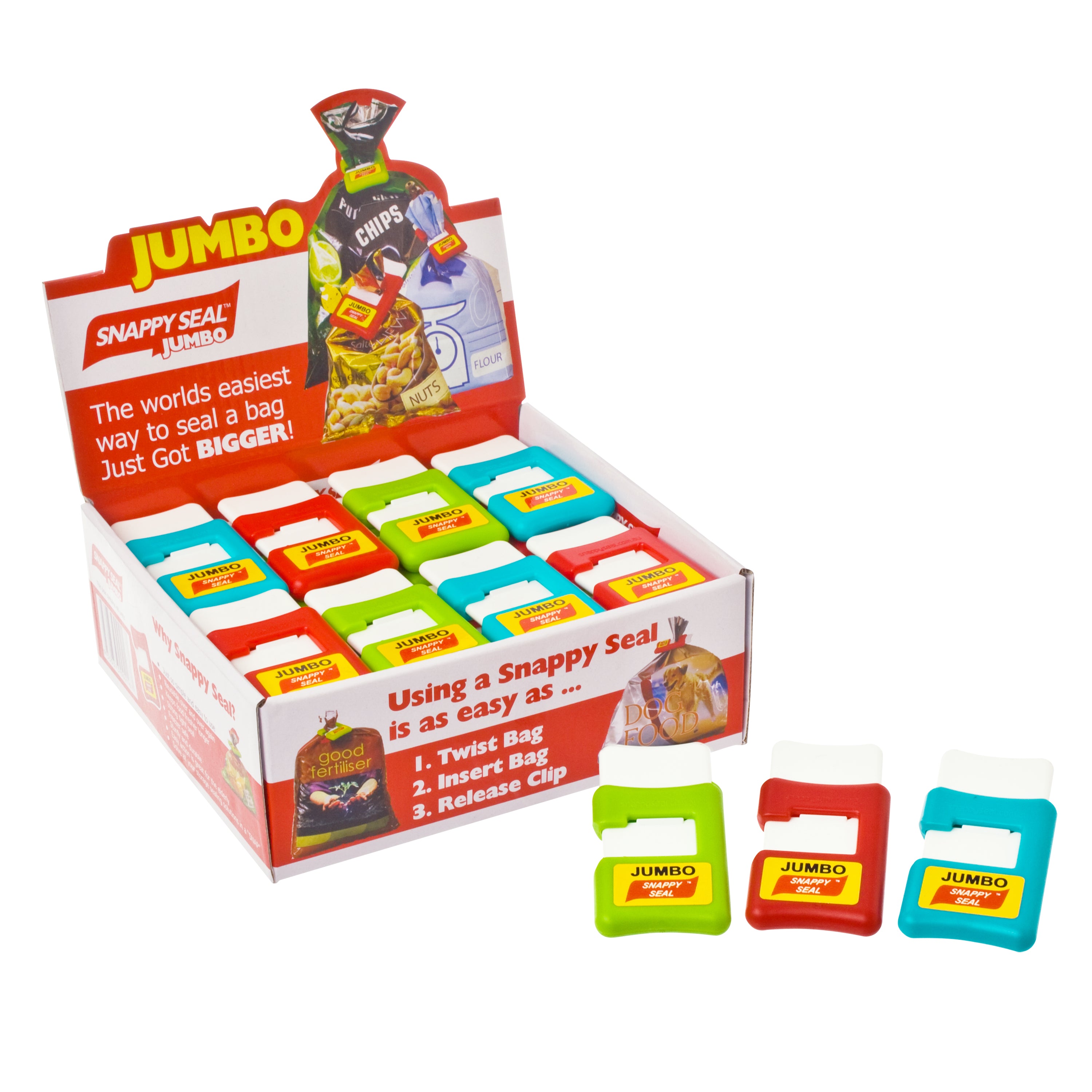 Jumbo Snappy Seal Reusable Bag Sealer Clip