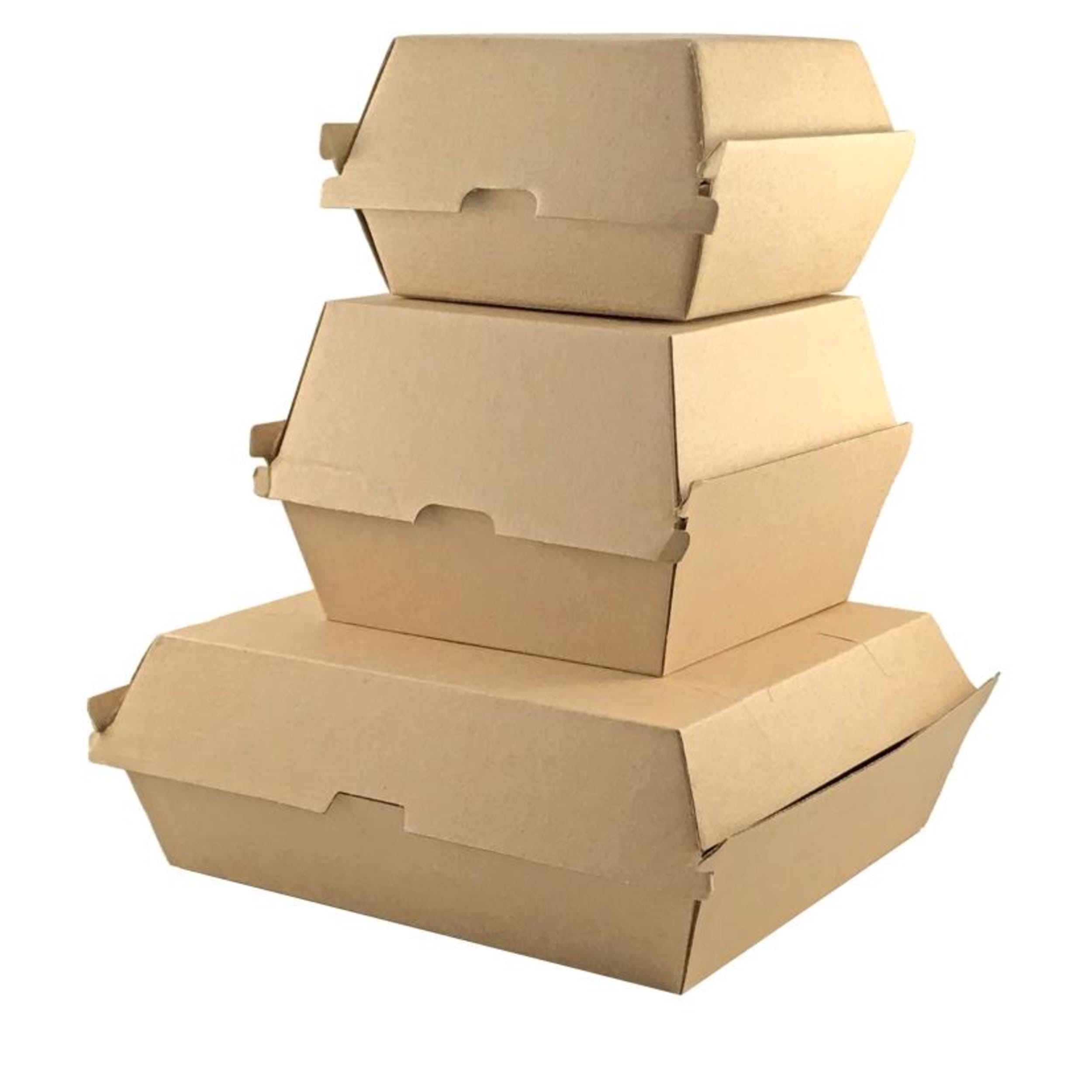 Catering Collection Burger Box Kraft 102x105x80mm Corrugated