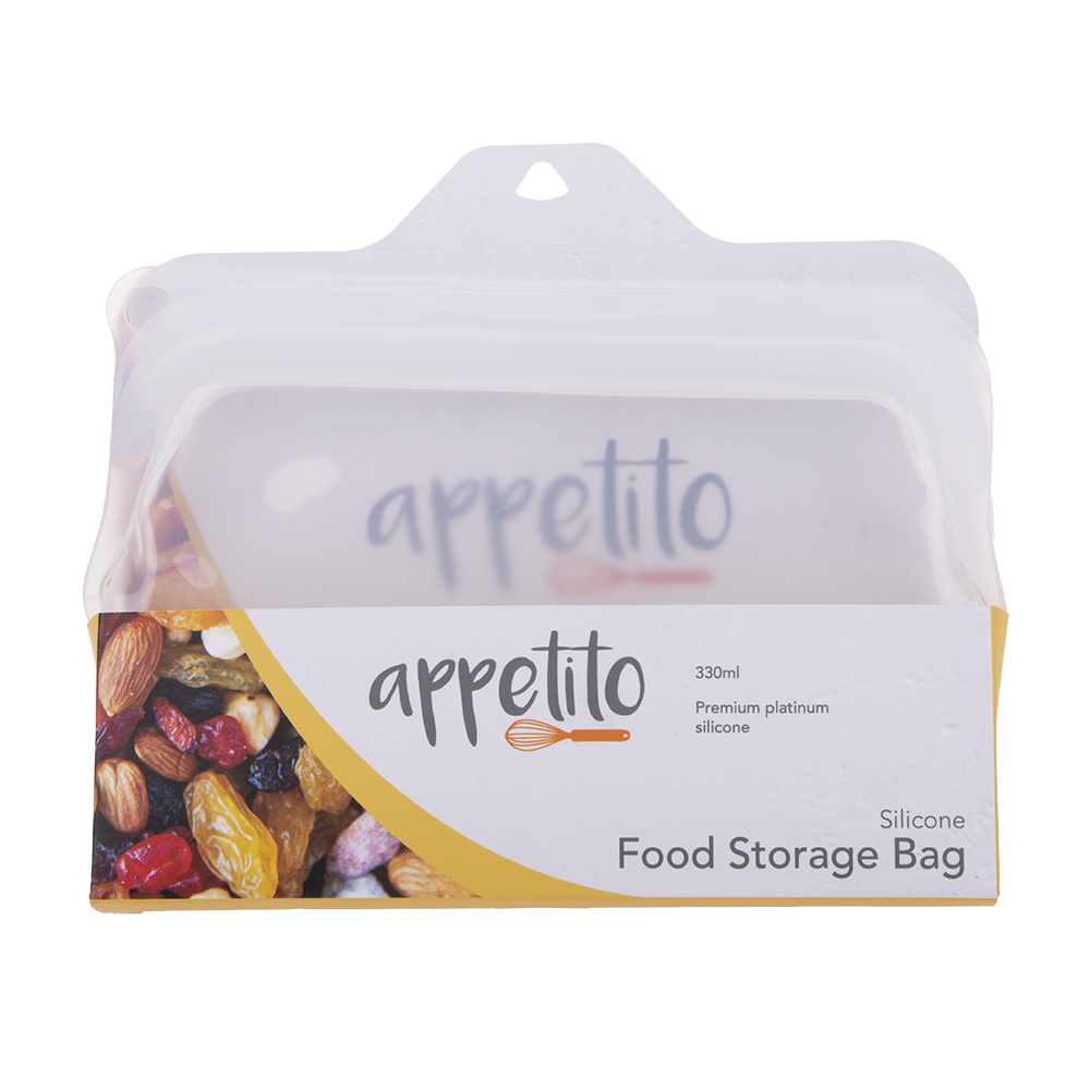Appetito Silicone Small 330ml Food Storage Bag - White