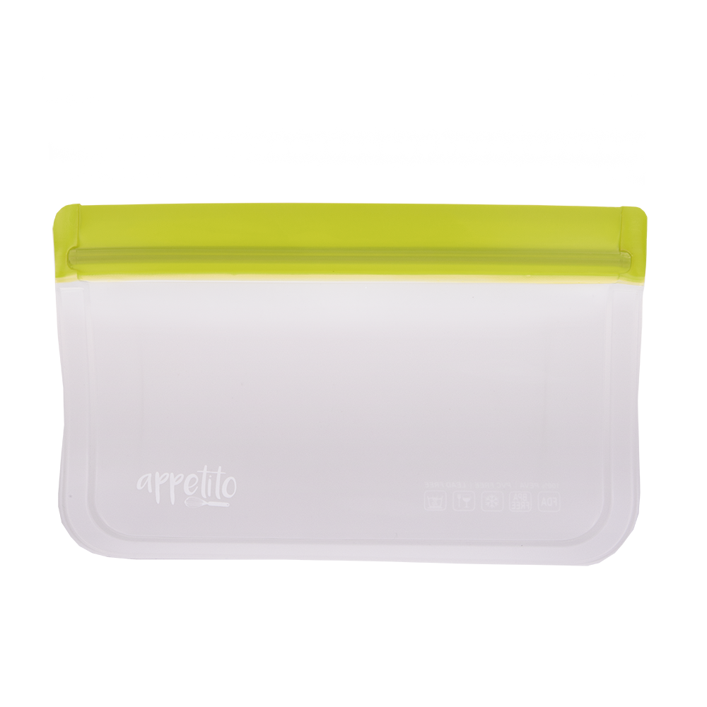 Appetito Reusable Snack Bag - 21.5 x 12.5cm - Green