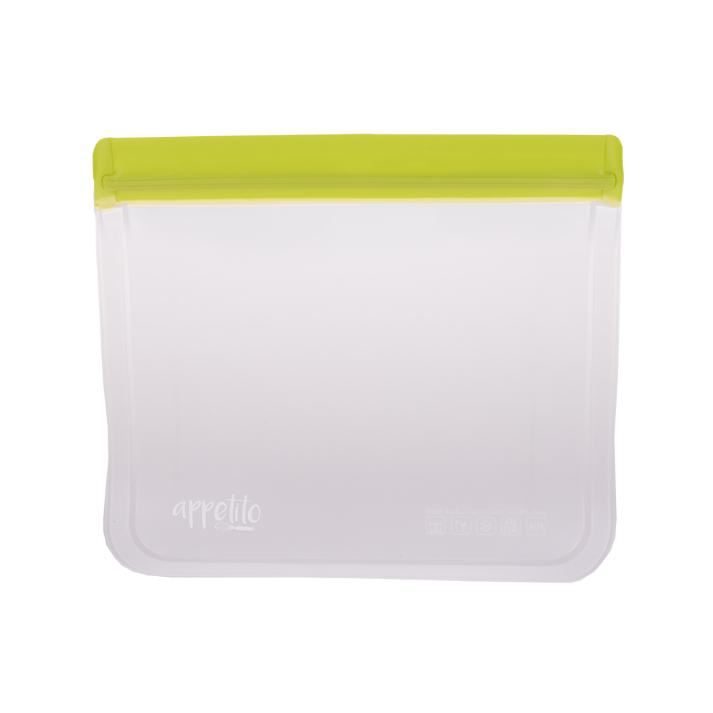 Appetito Reusable Sandwich Bag - 21.5 x 19.5cm - Green