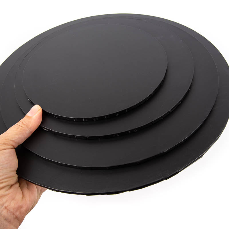 Papyrus Matte Masonite Cake Board Round Black 10in