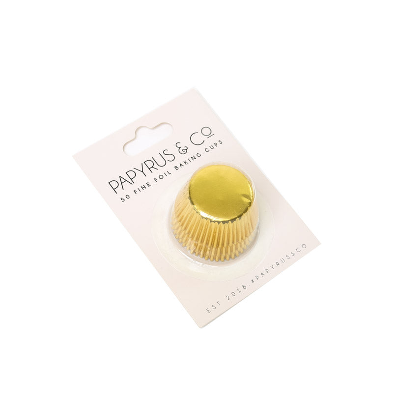Papyrus Mini Foil Baking Cups Base Gold 35mm 50 Pack