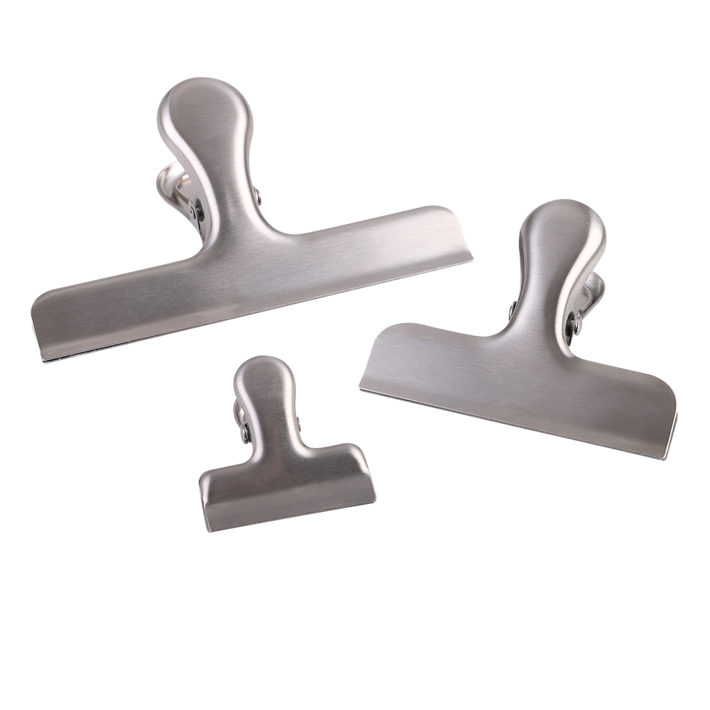 Appetito Stainless Steel Bag Clip Set of 3 (Assorted Sizes)