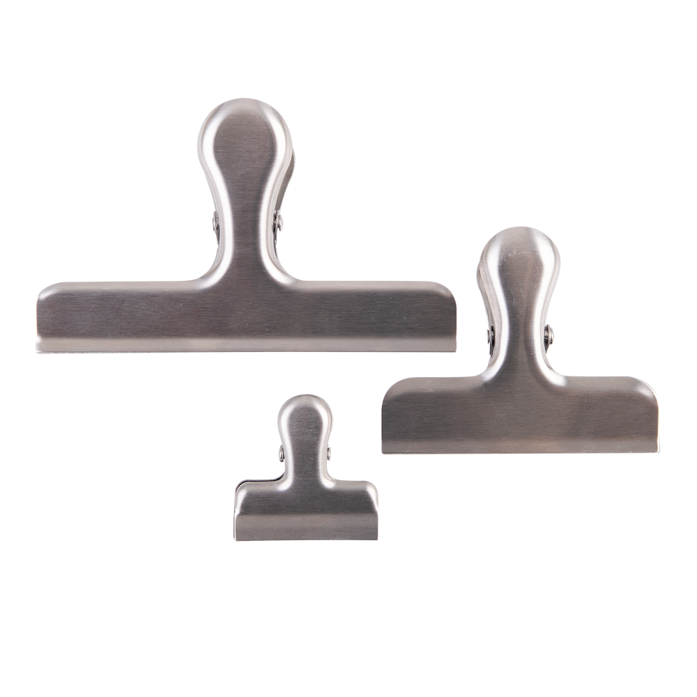 Appetito Stainless Steel Bag Clip Set of 3 (Assorted Sizes)
