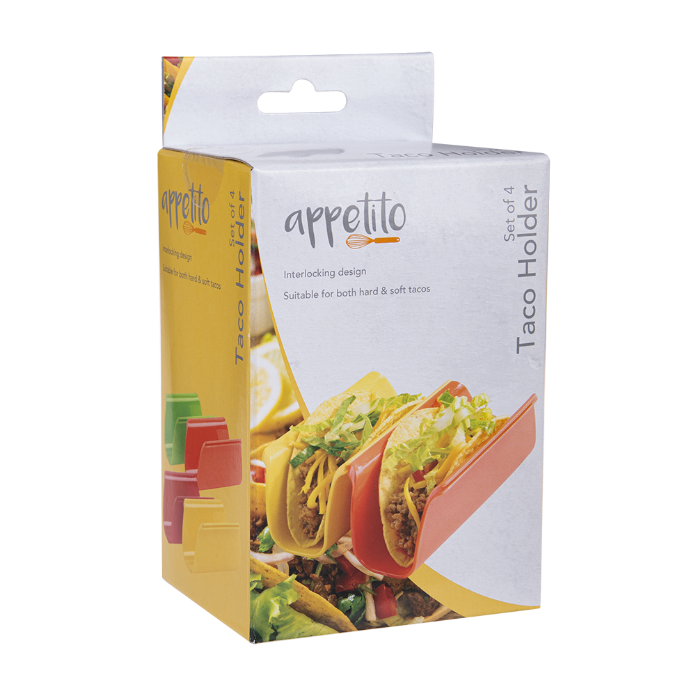 Appetito Taco Holder Set 4 - Assorted