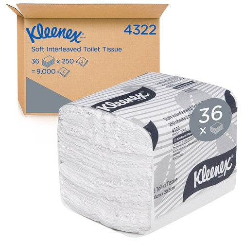 Kleenex Interleaf Toilet Tissue 2 Ply 9000 Sheets