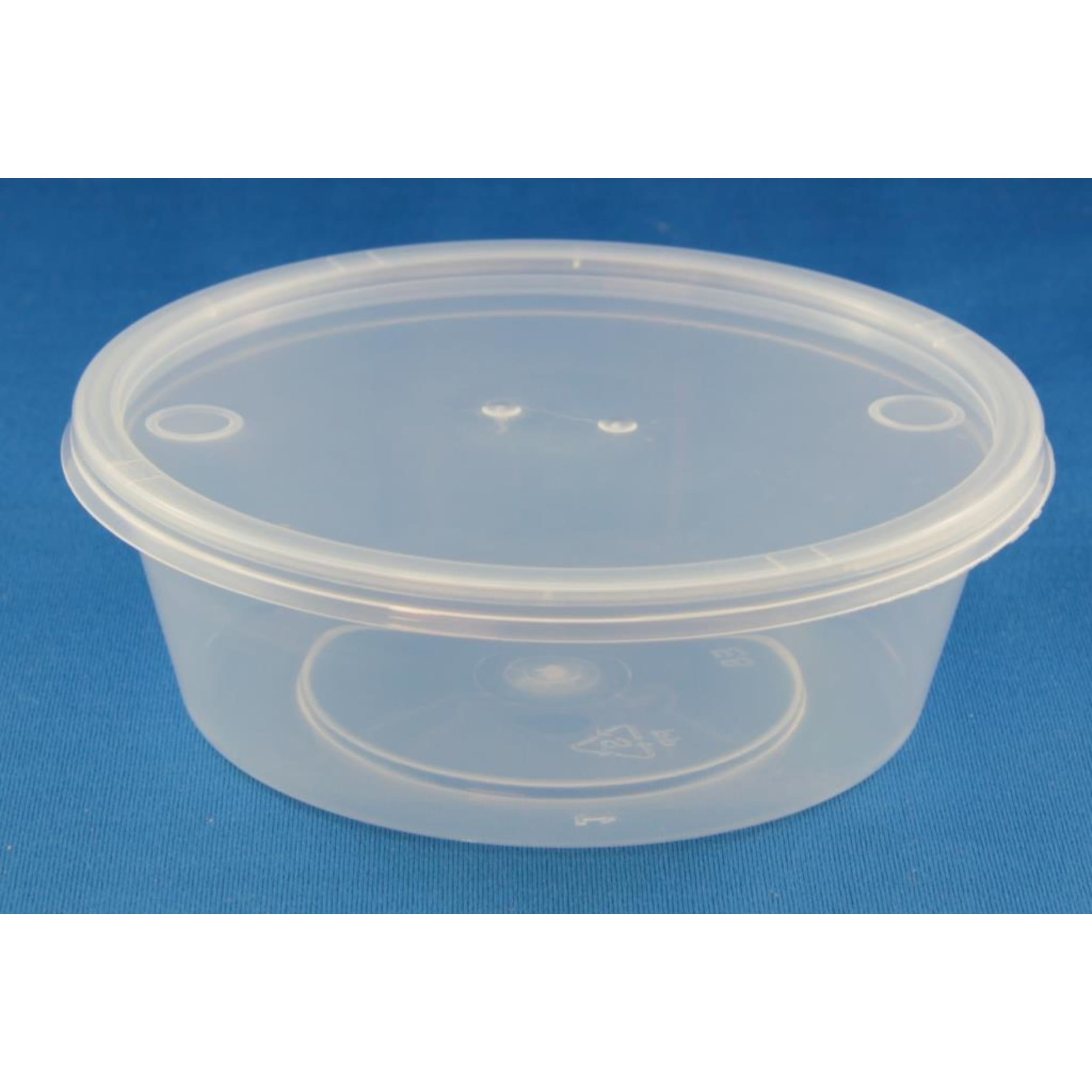 Catering Collection Lids Round Flat Plastic PP Clear