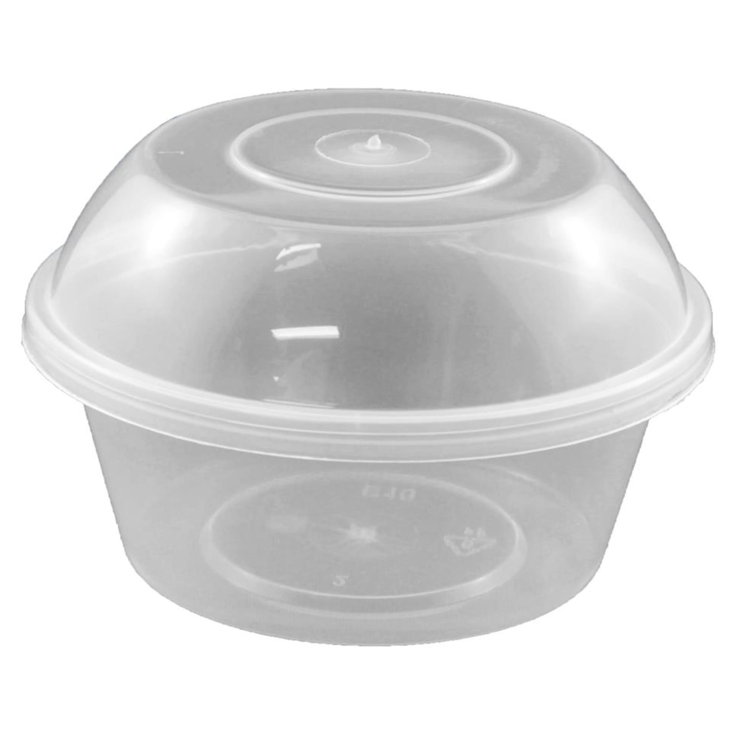 Catering Collection Round Disposable Food Container 280ml PP Clear