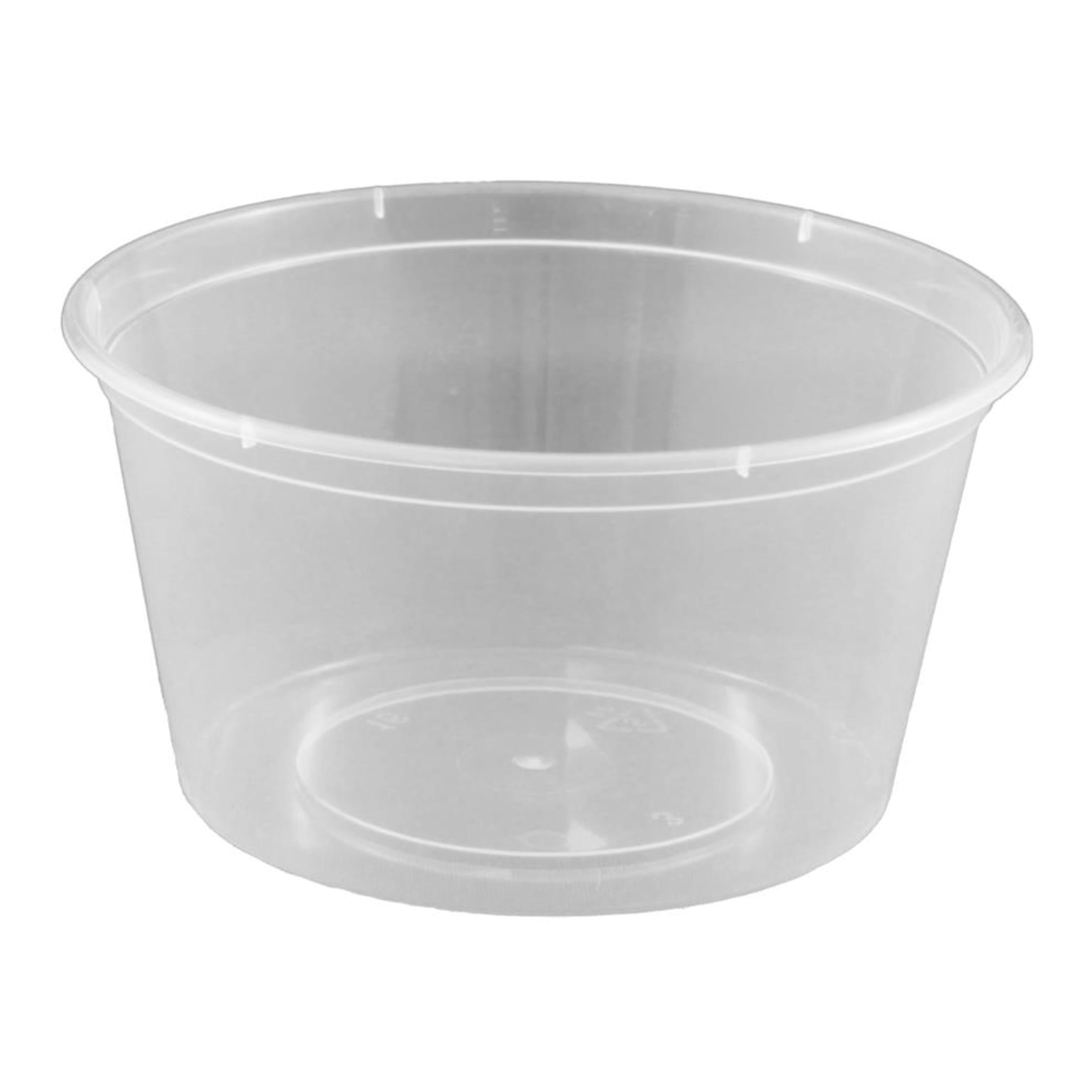 Catering Collection Round Disposable Food Container 440ml PP Clear