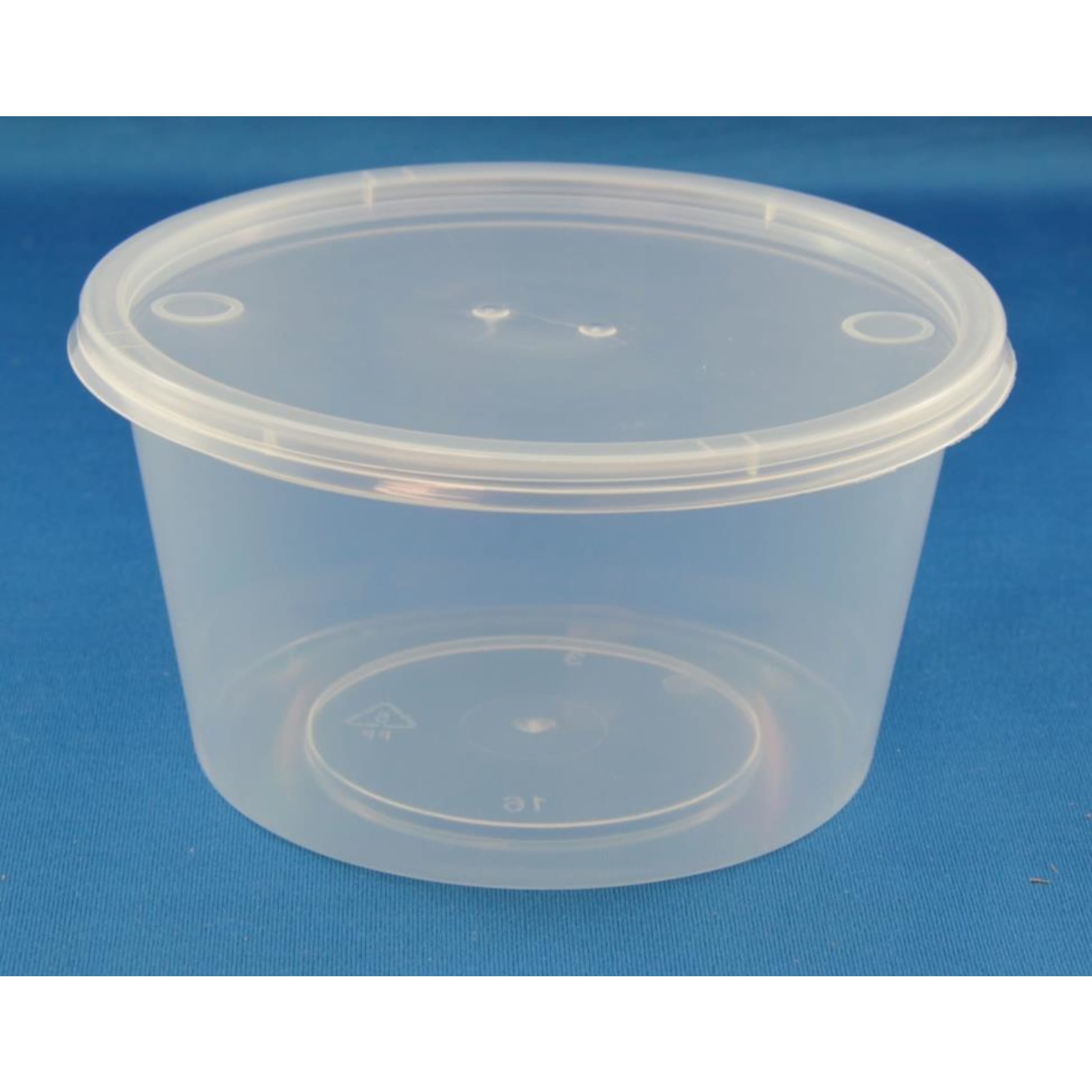 Catering Collection Round Disposable Food Container 440ml PP Clear