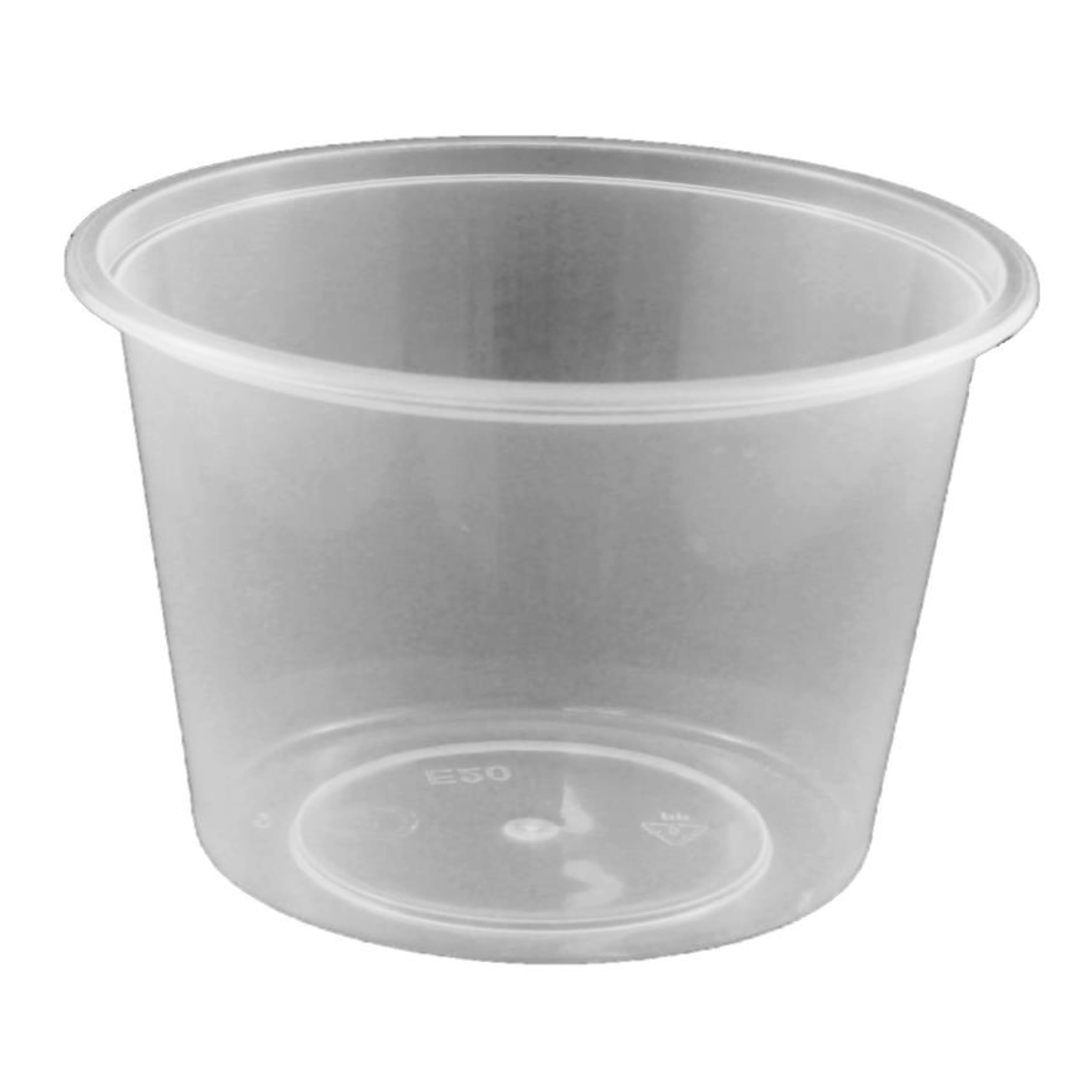 Catering Collection Round Disposable Food Container 540ml PP Clear
