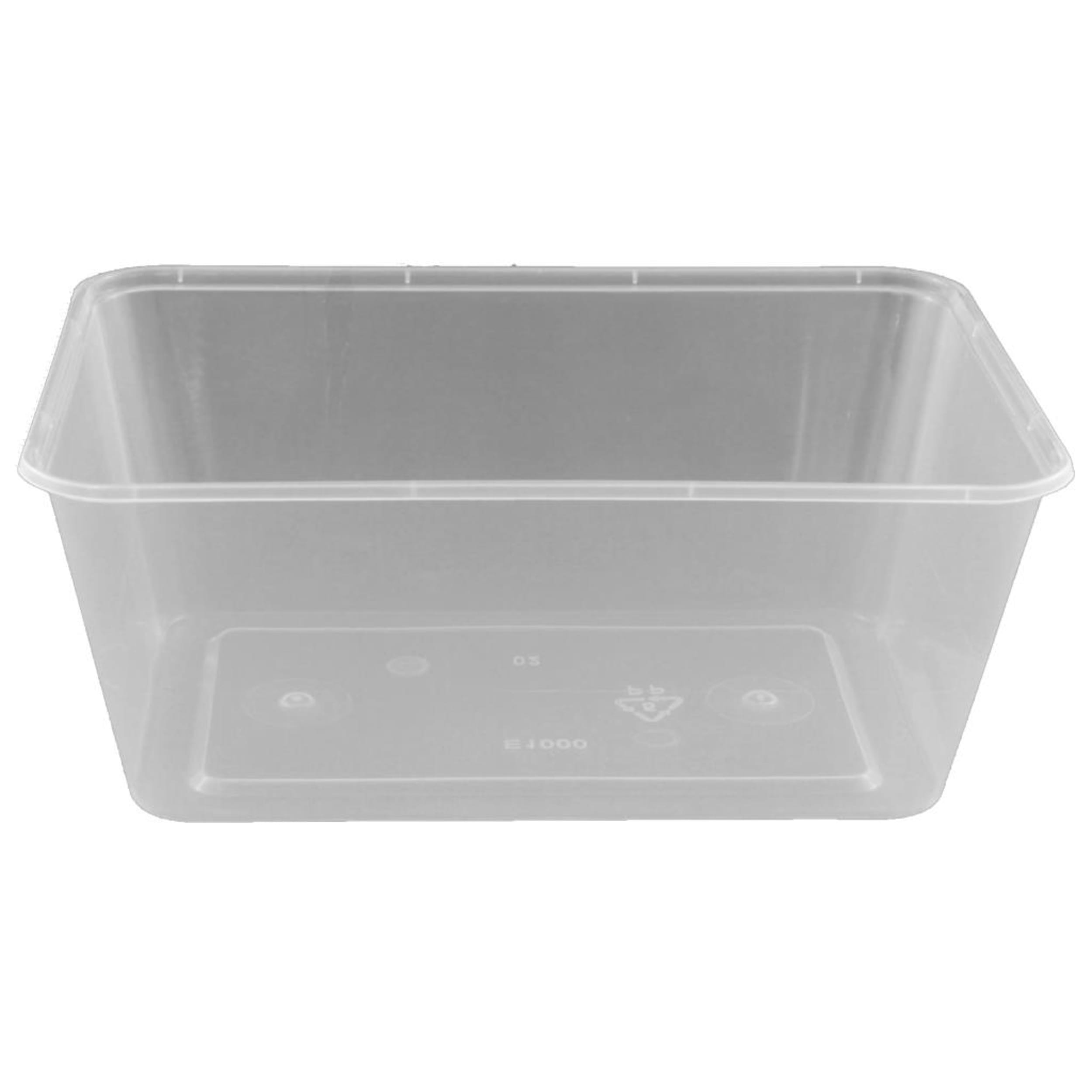 Catering Collection Rect. Disposable Food Container 1000ml PP Clear