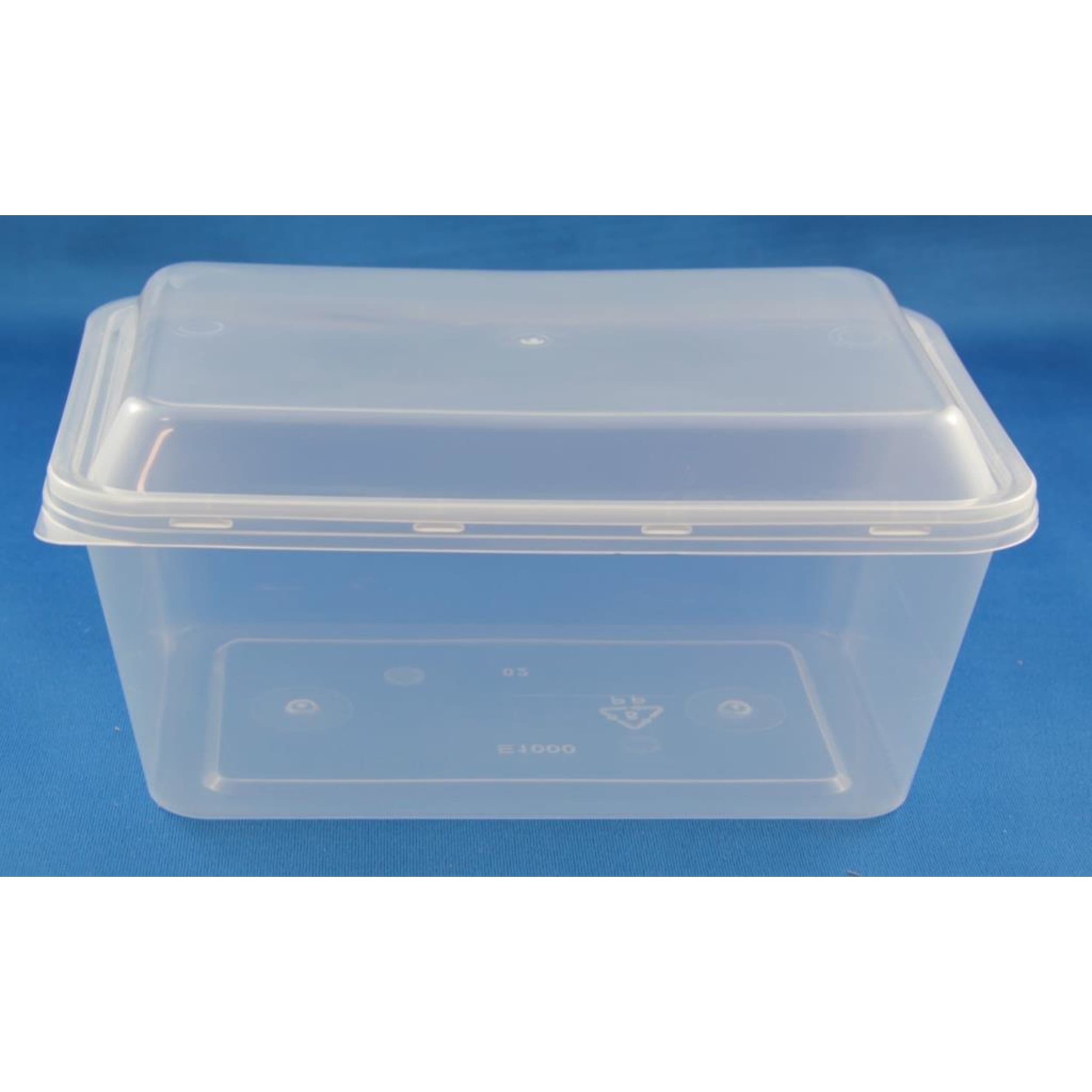 Catering Collection Rect. Disposable Food Container 1000ml PP Clear