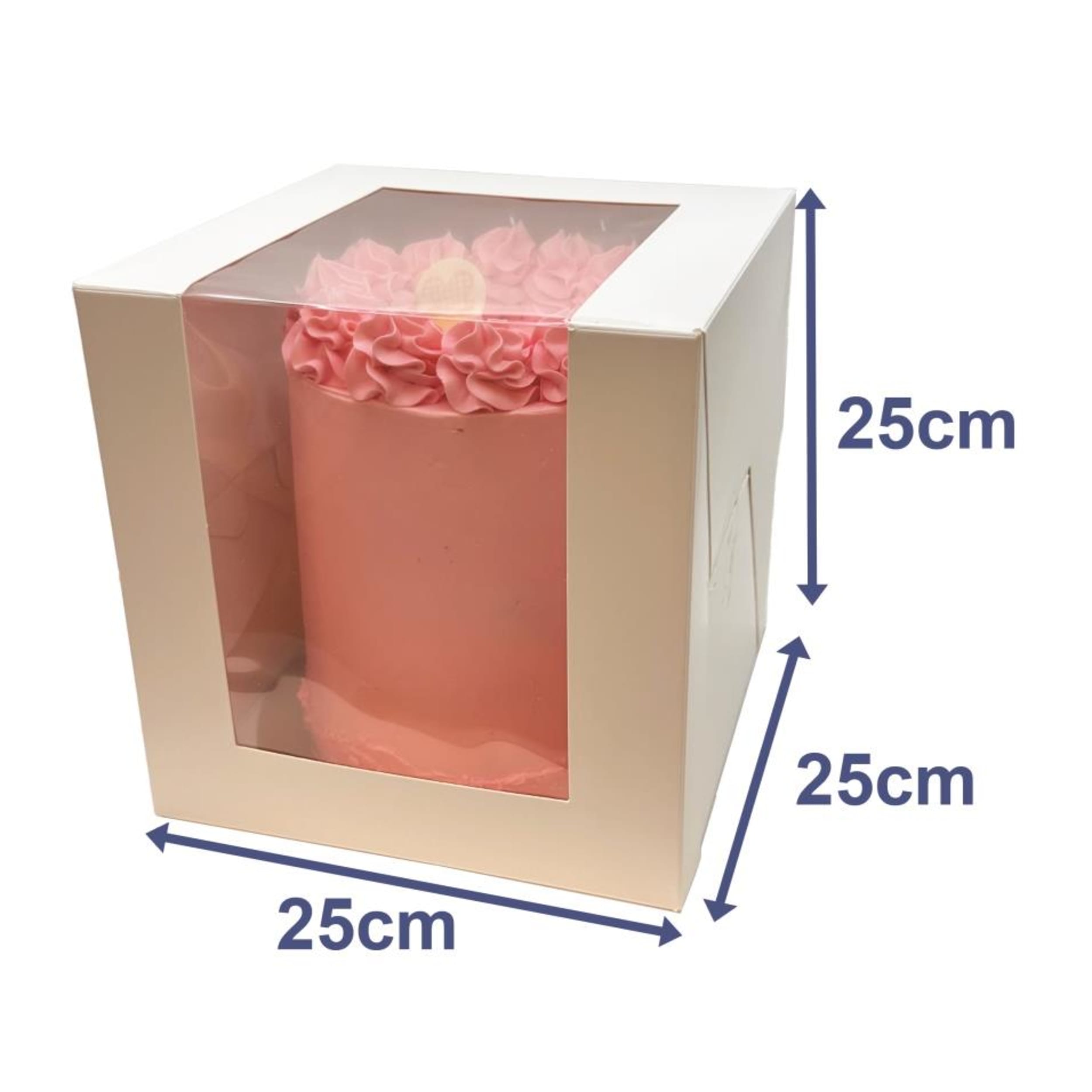 Catering Collection Cake Box White 25cm White Board 8 Pack