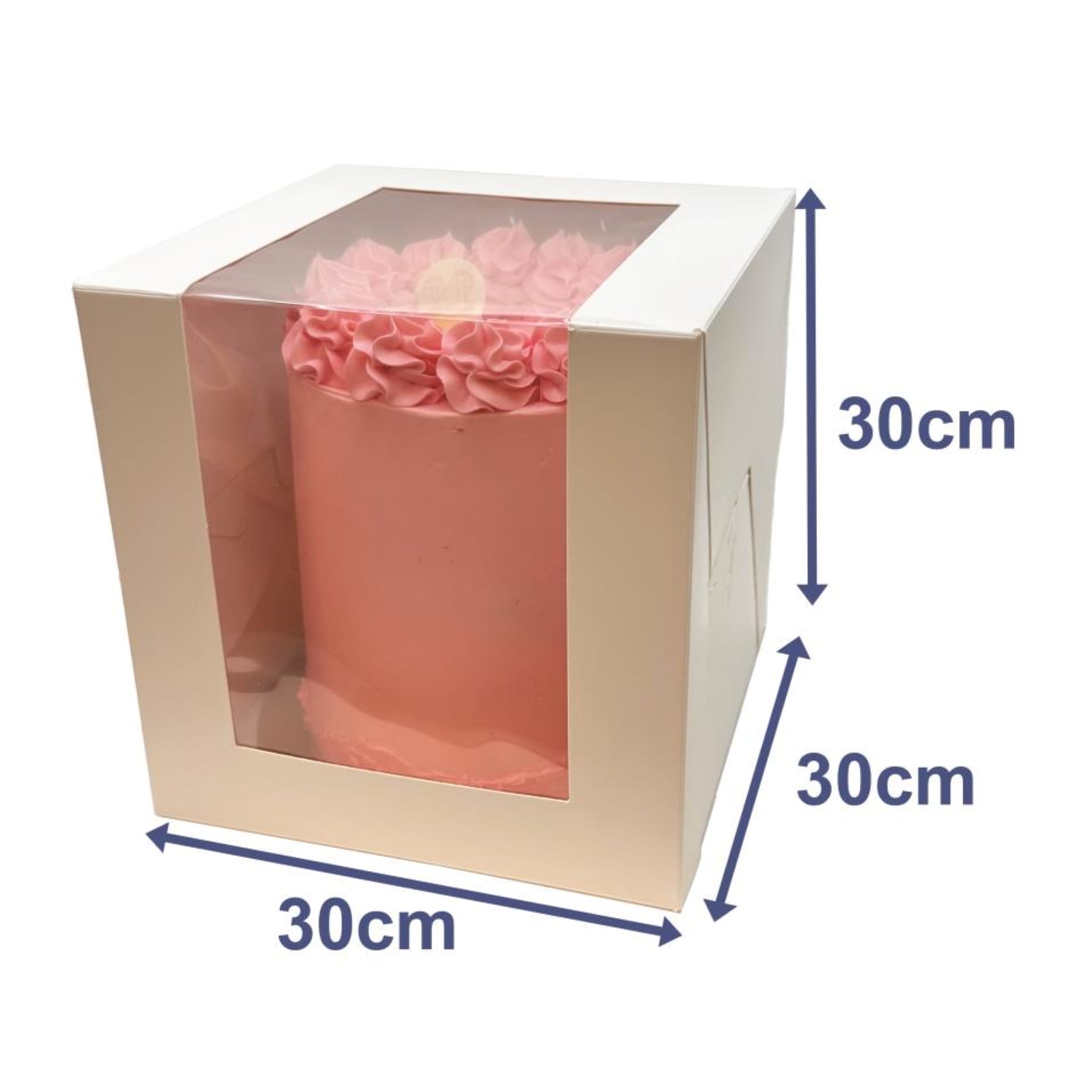 Catering Collection Cake Box White 30cm White Board 8 Pack