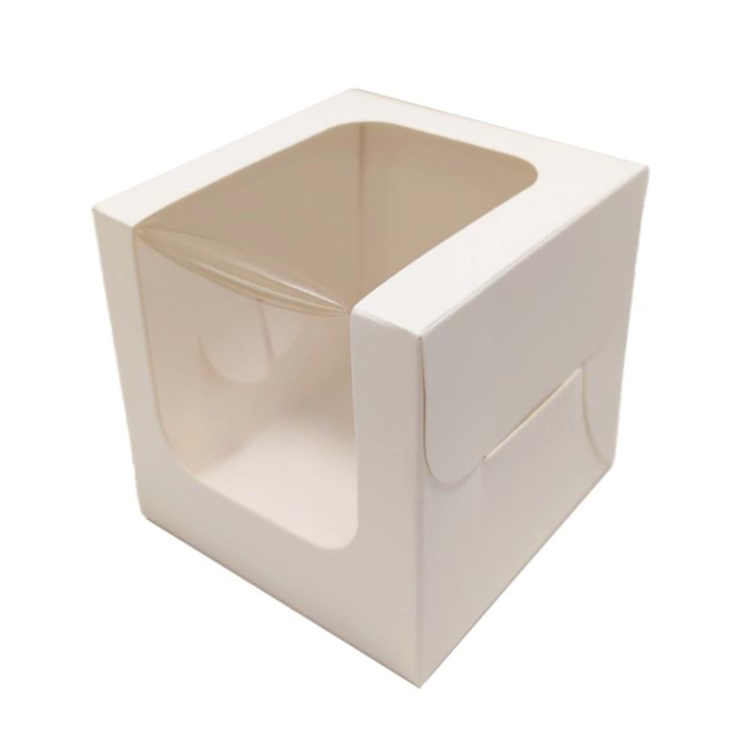 Catering Collection Cup Cake Box White Single 8 Pack (6 Pack)
