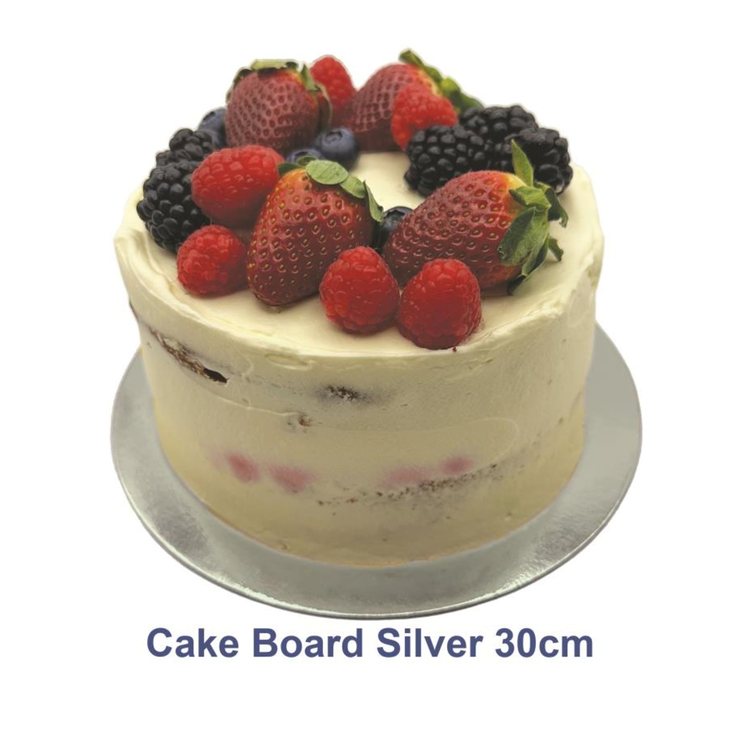 Catering Collection Cake Board 12" 30cm Silver Foil 5mm masoniteP1 8 Pack