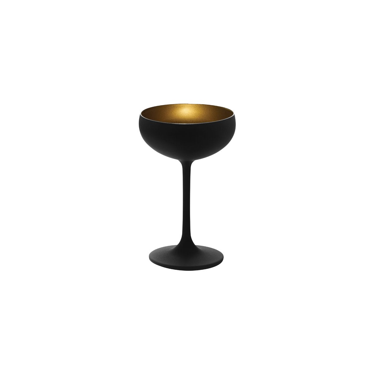 Stolzle Olympic Champagne Saucer Gold & Matt Black 230ml