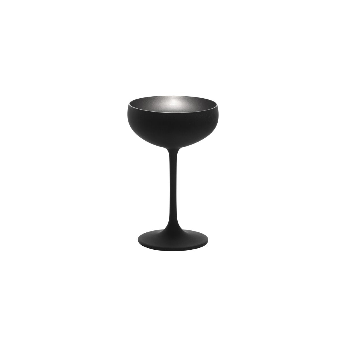 Stolzle Olympic Champagne Saucer Silver & Matt Black 230ml